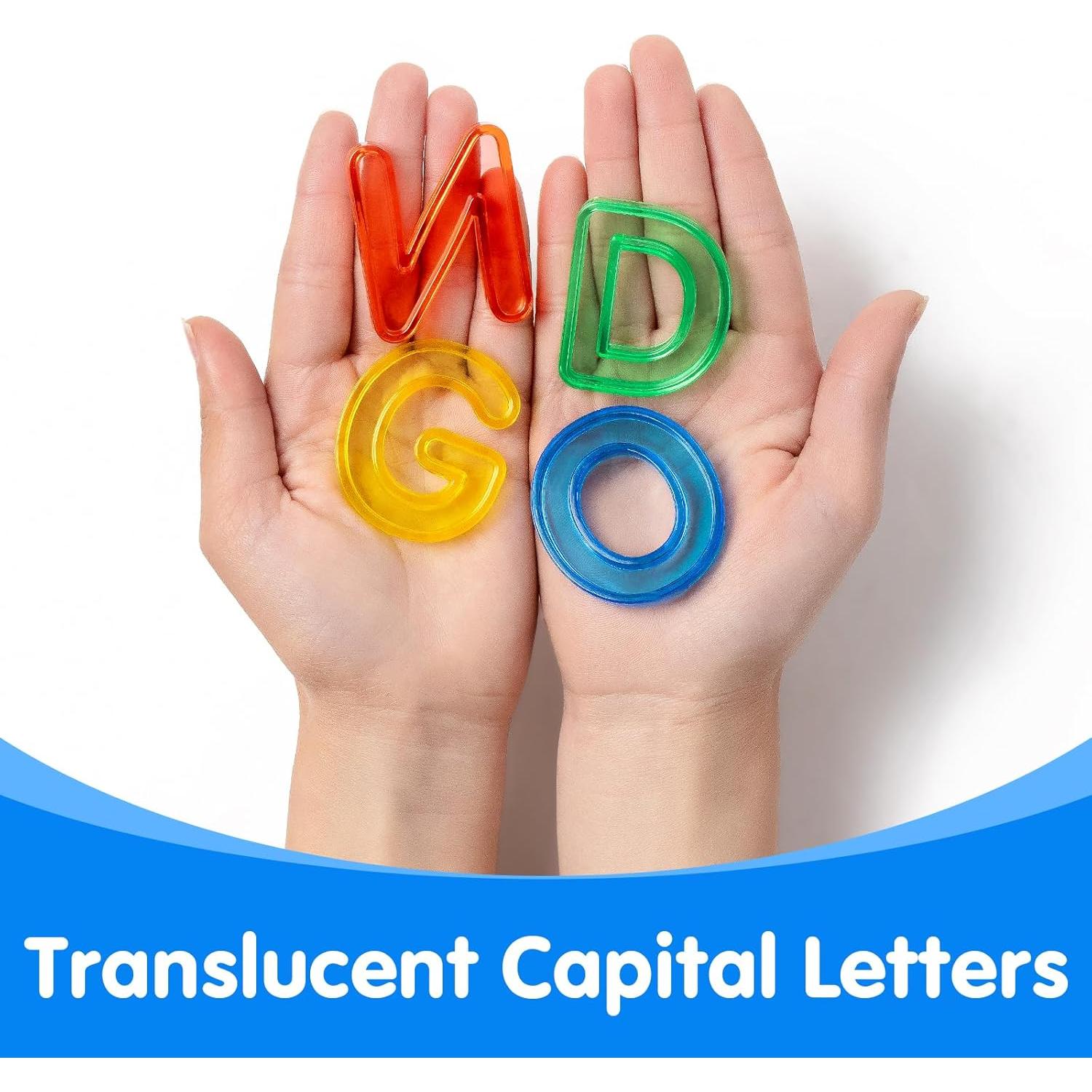 52 Letras Mayúsculas Translúcidas Odoorgames para Mesa de Luz