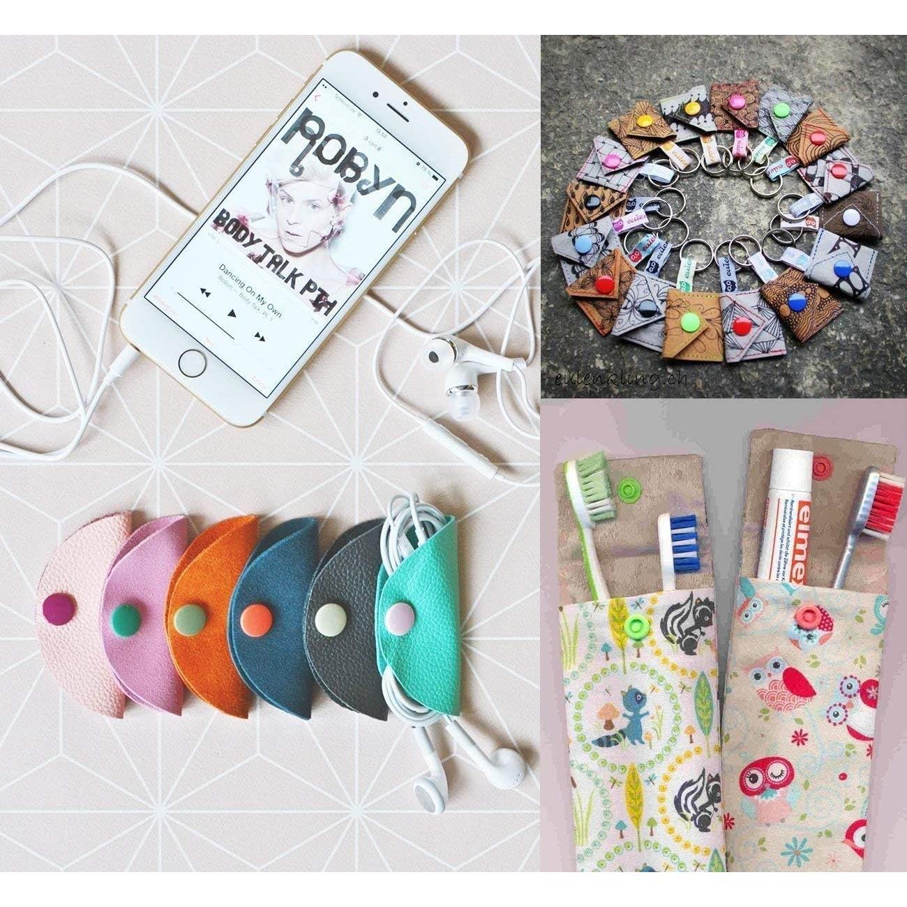 Kit de Broches KAM 504 Piezas BetterJonny para Manualidades