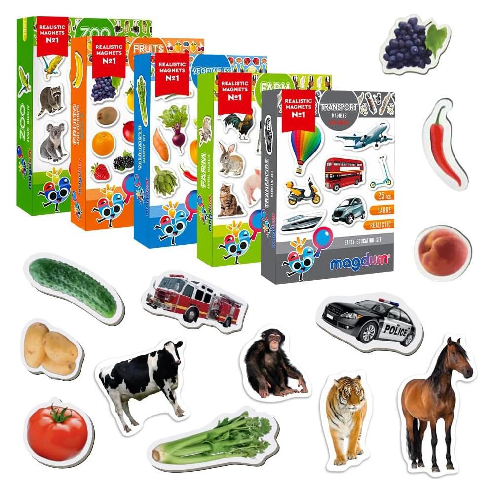 Imanes de Nevera Educativos Magdum - Set 110 Piezas Colorido