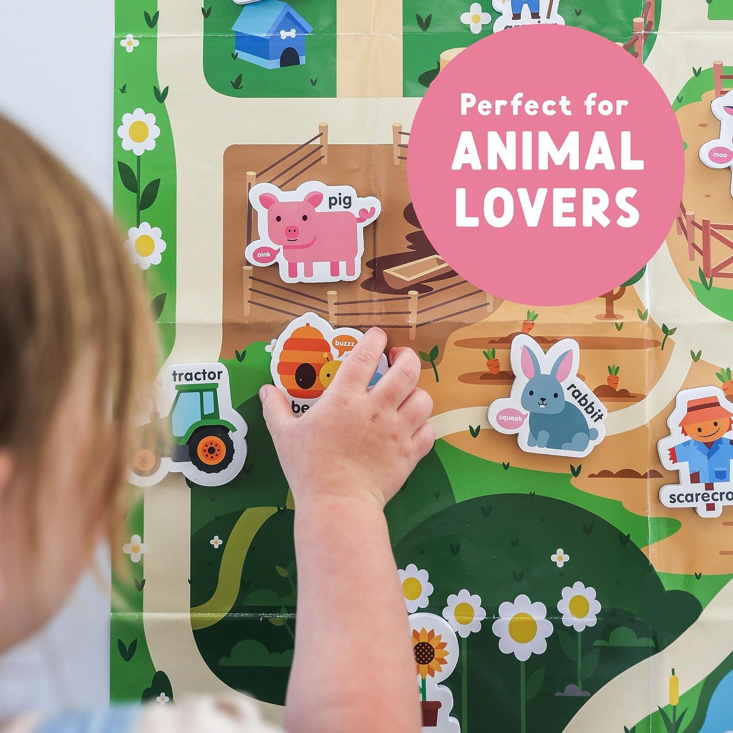 Imanes de Refrigerador Curious Columbus Animales de Granja 25 Piezas