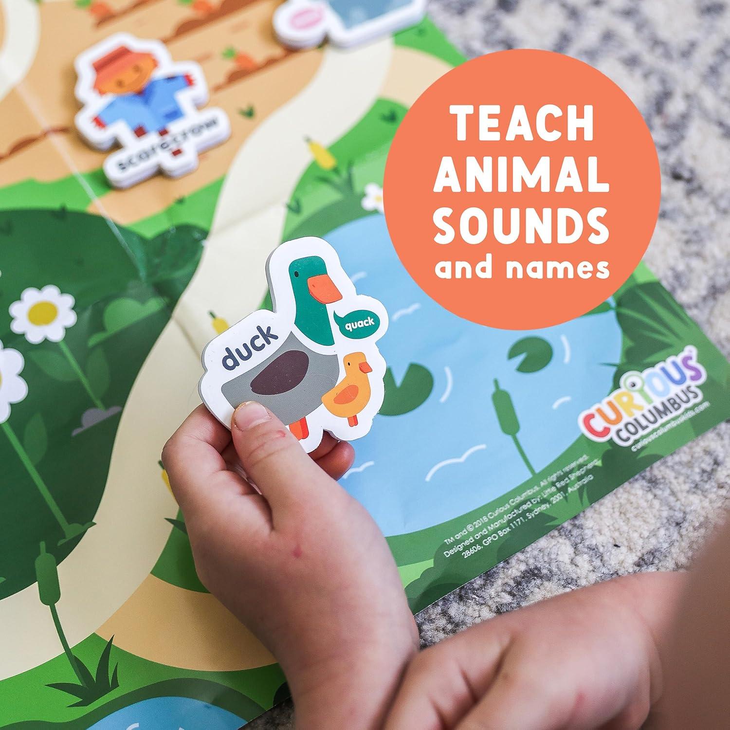 Imanes de Refrigerador Curious Columbus Animales de Granja 25 Piezas