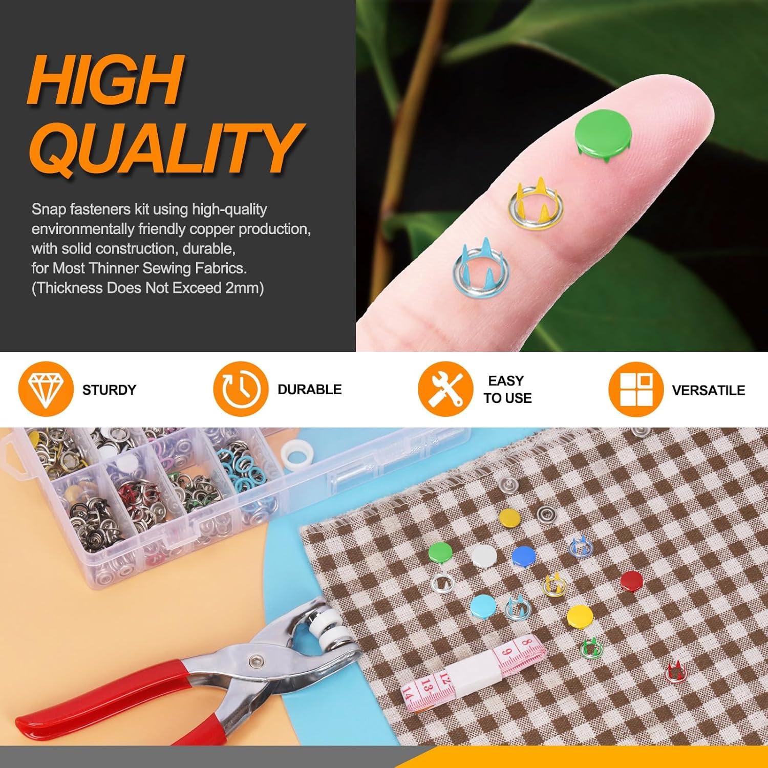 Kit de Botones a Presión Rustark 808 Piezas Multicolor