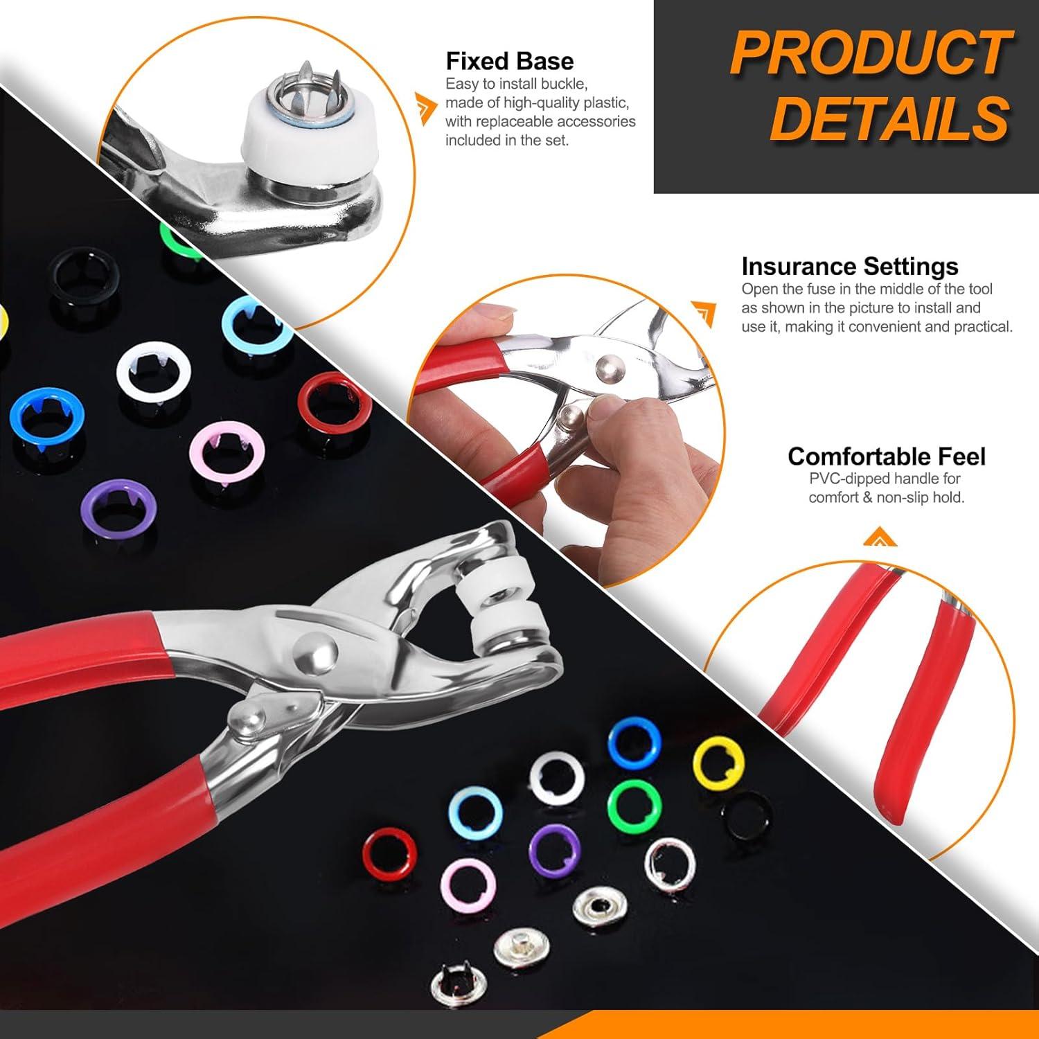 Kit de Botones a Presión Rustark 808 Piezas Multicolor