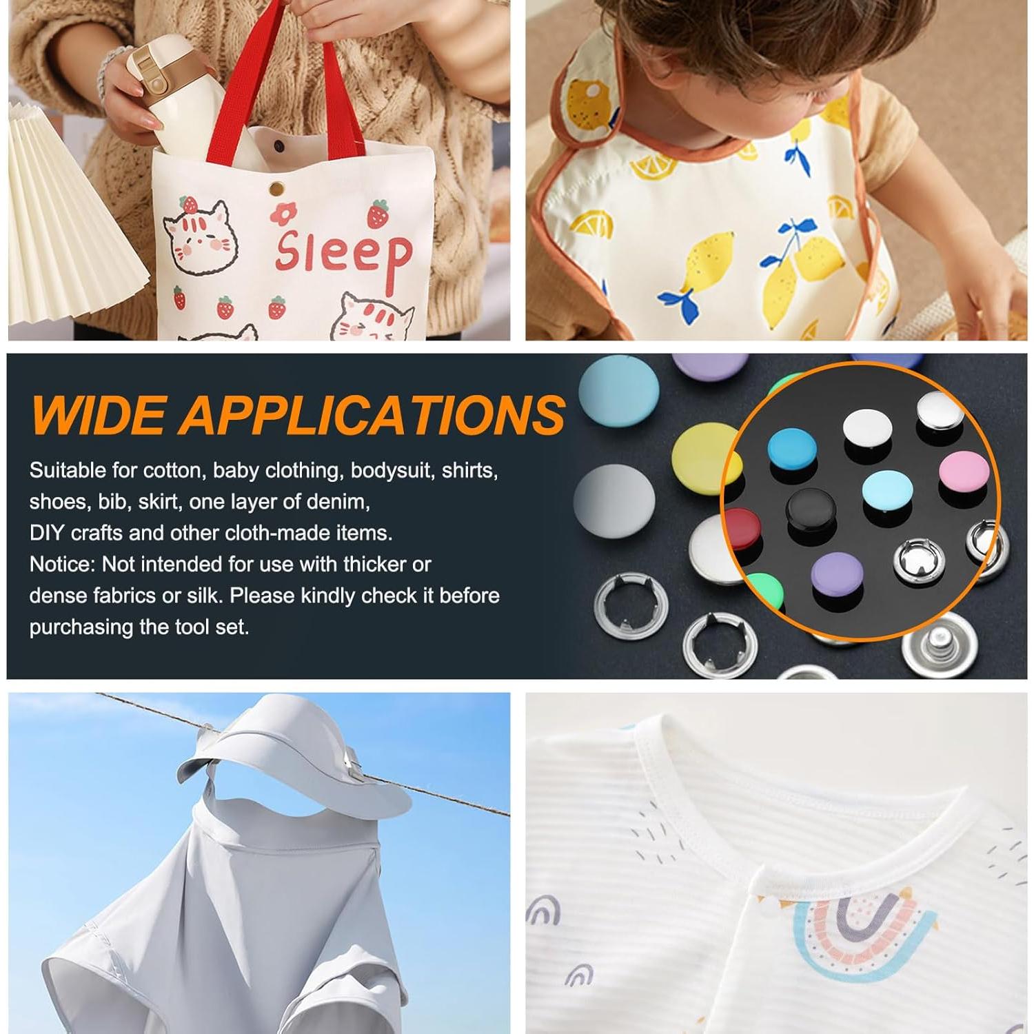 Kit de Botones a Presión Rustark 808 Piezas Multicolor