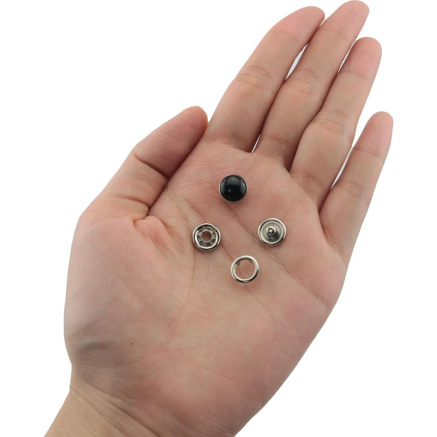 Kit de 30 Botones de Perla Negra ZCZQC 10mm para DIY