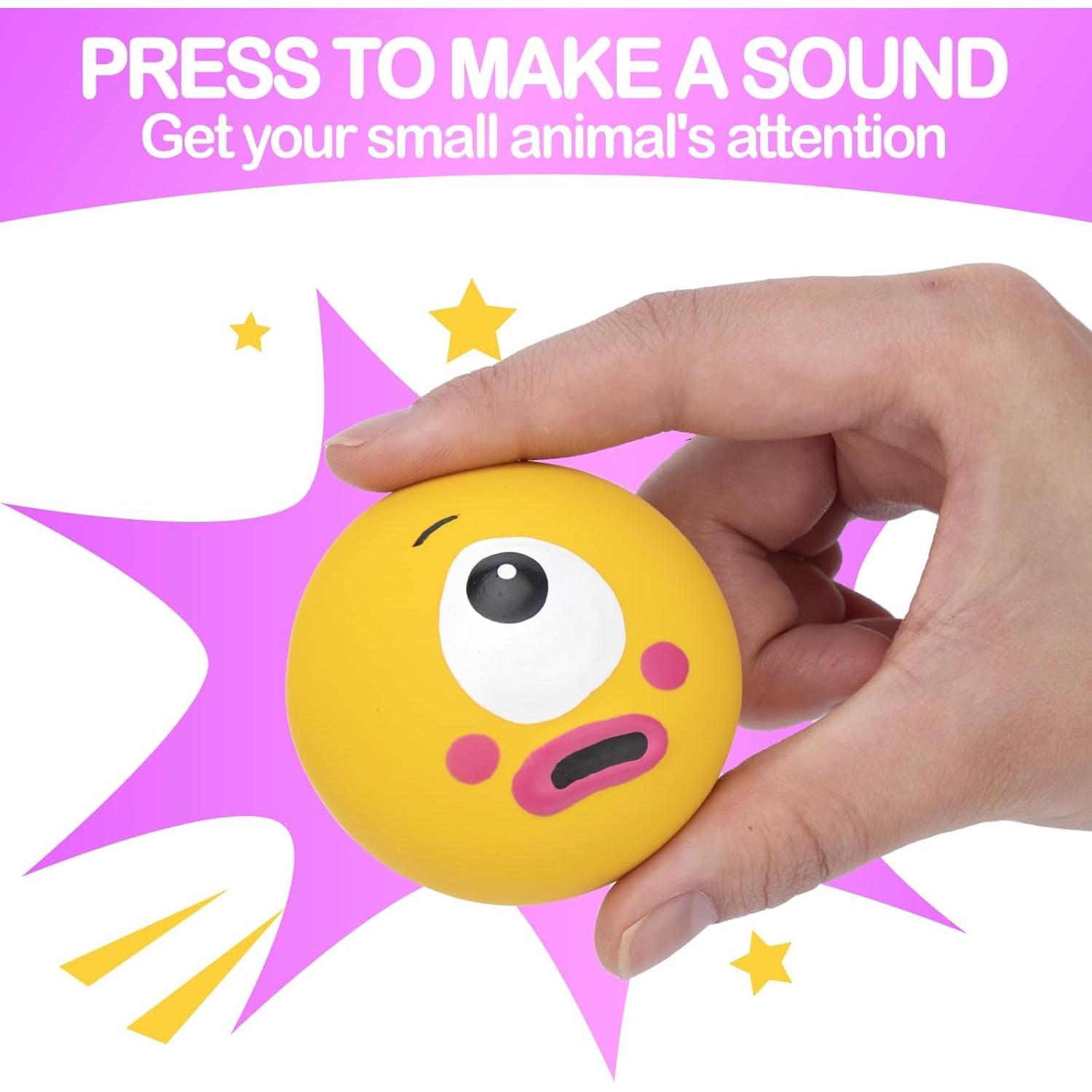 Juguetes de Goma Natural para Hurones BESNEW - 3 Bolas 6 cm