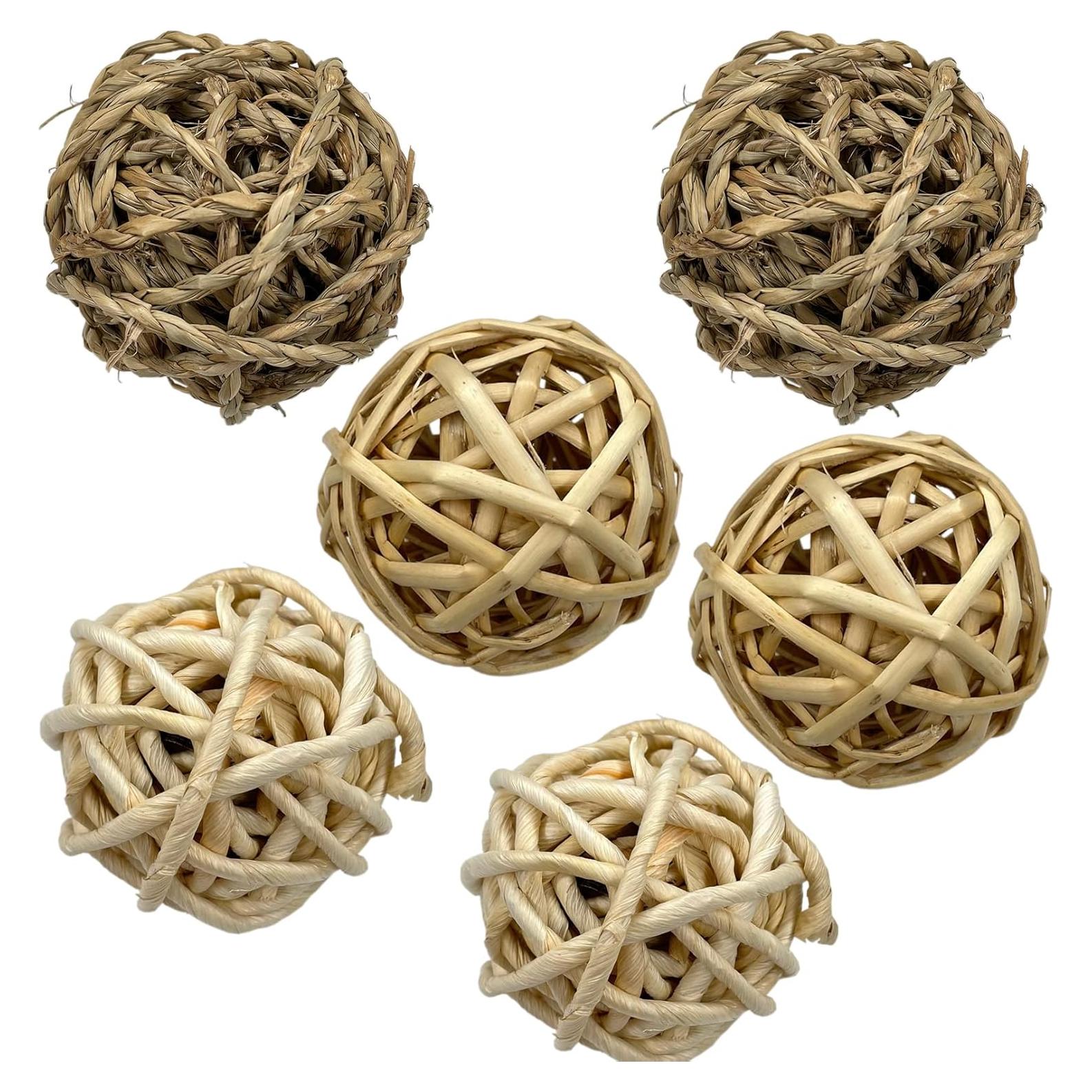 Juguete de Masticar para Conejos Tfwadmx 6 Piezas Natural