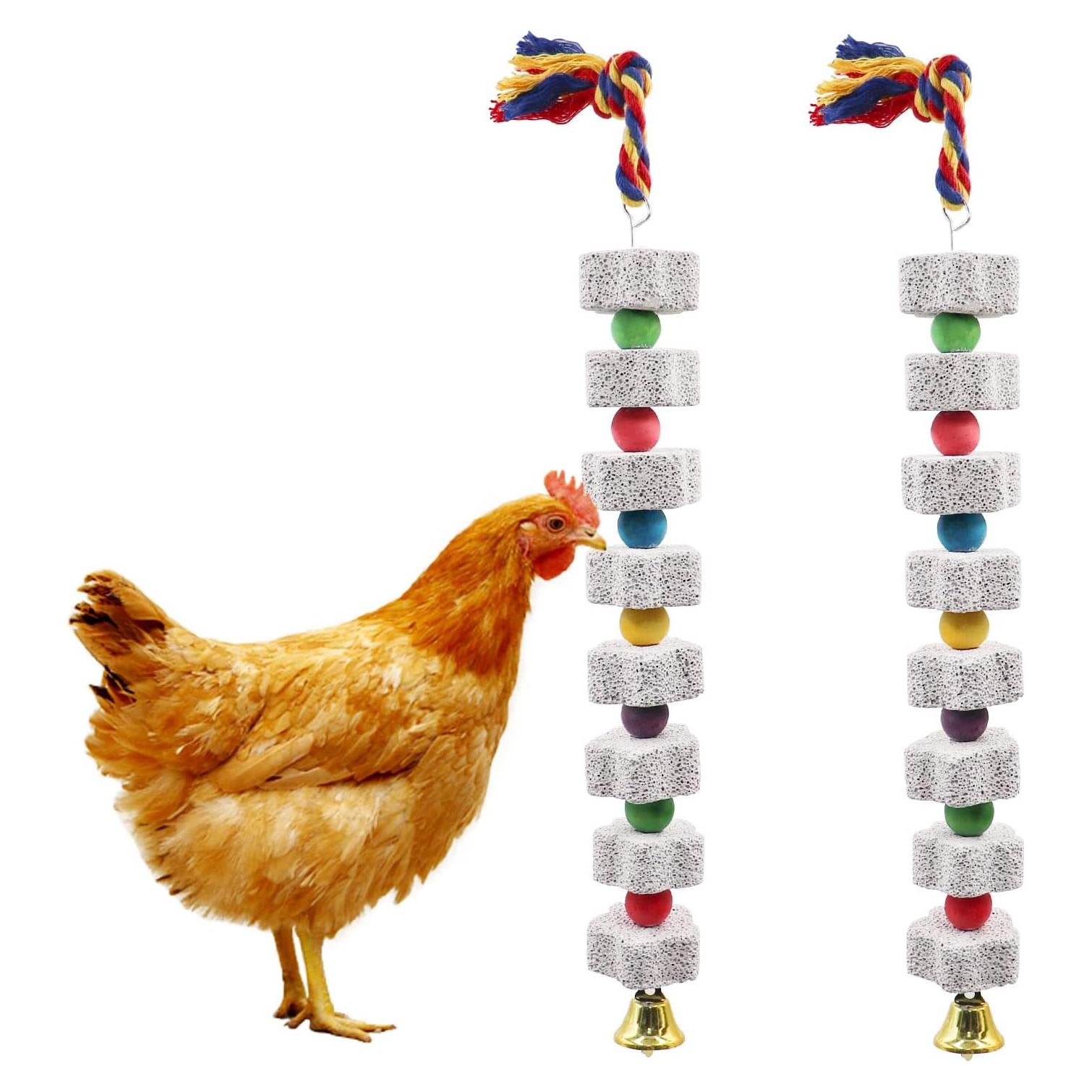 Juguete de Masticar para Pollos Oooct - 2 Piezas, 35 cm