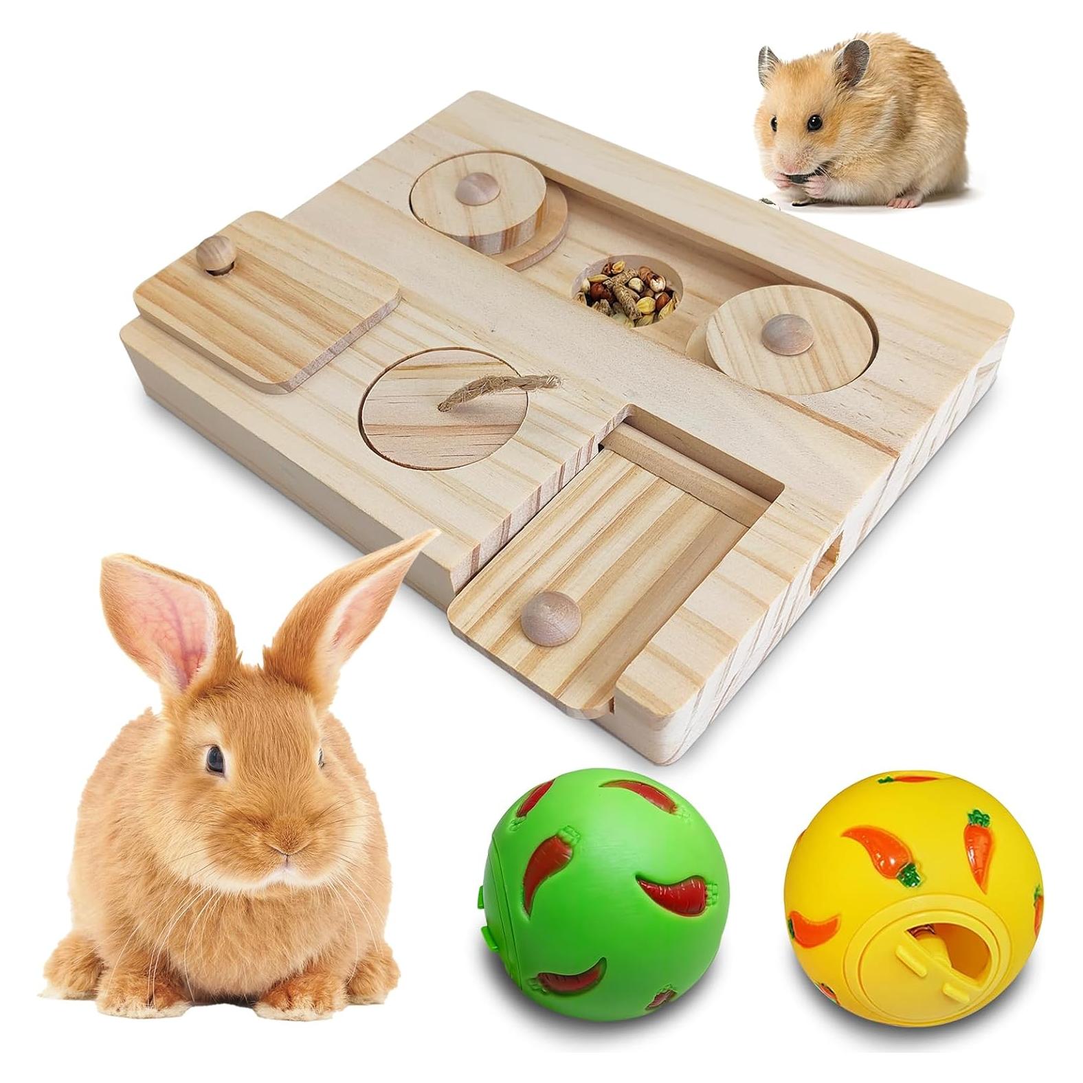 Juguete de Forrajeo PINVNBY para Conejos y Hámsters 17.95x13.99cm