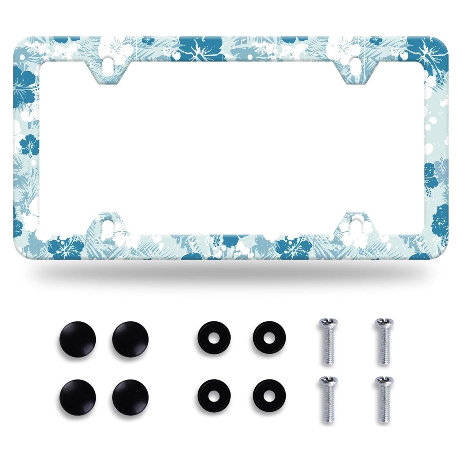 Marco de Placa de Licencia NINANMY Floral Vintage 31.2x16cm