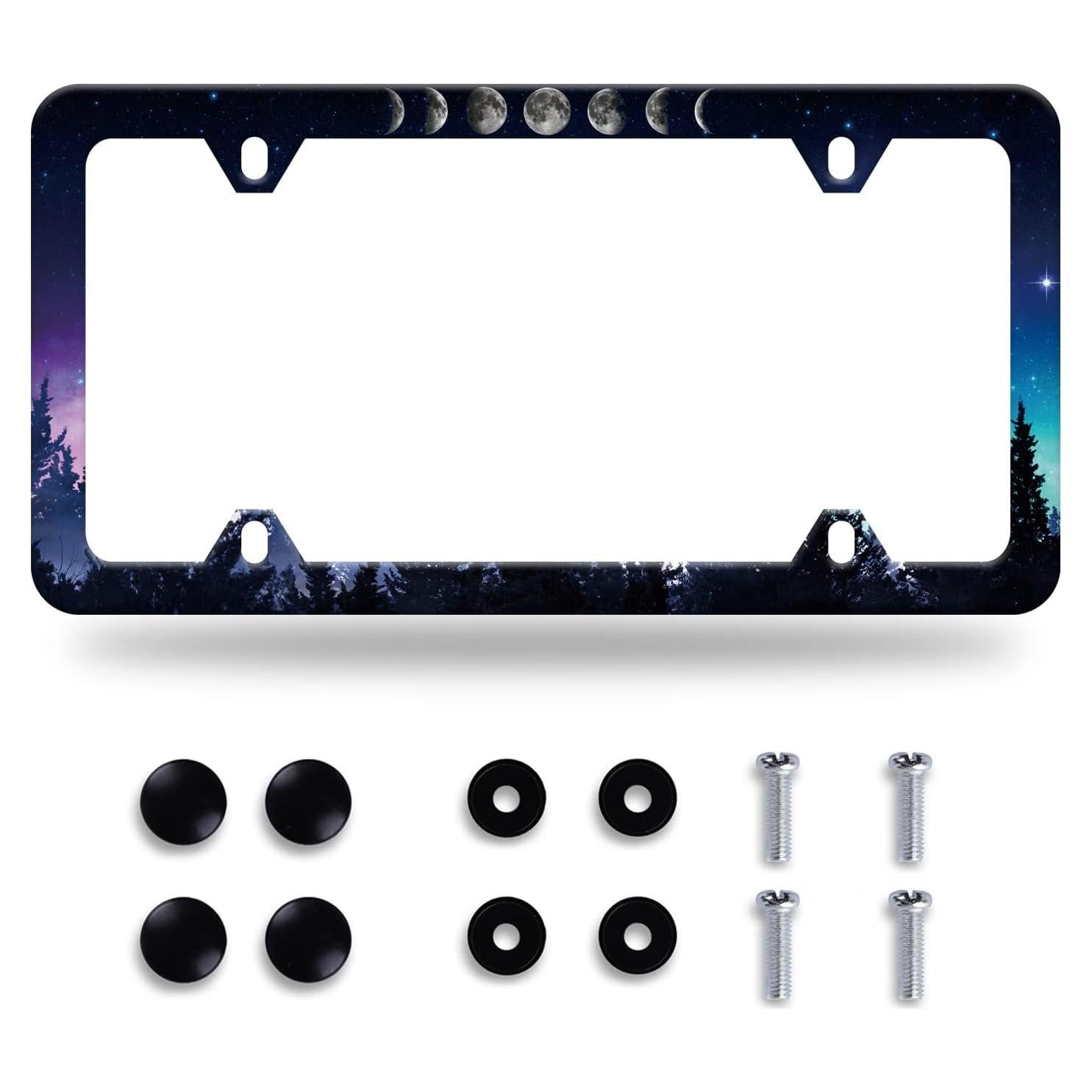 Marco de Placa de Licencia GORSNKYE Acero Inoxidable Fases de Luna