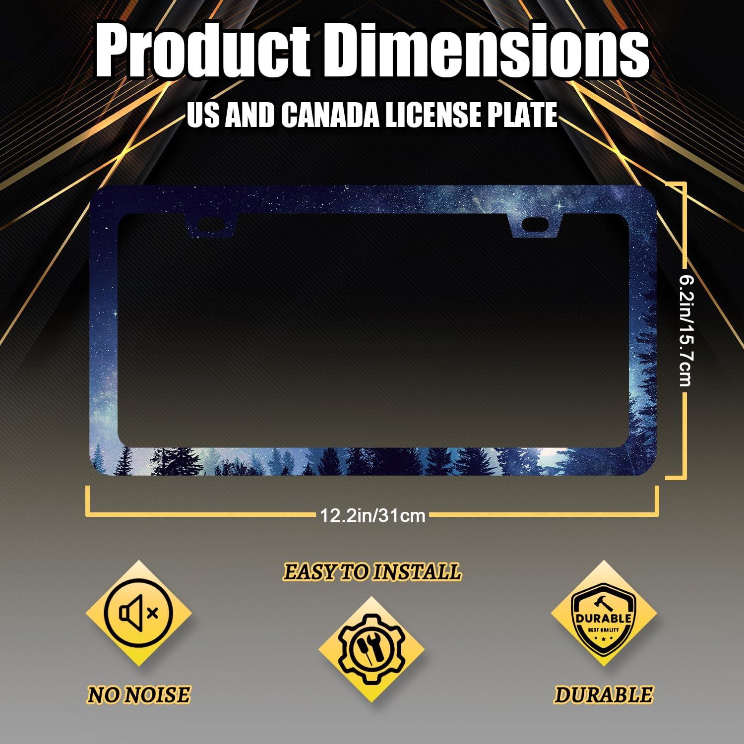 Marco de Placa de Licencia RNKATIH Acero Inoxidable 31.12x15.88cm