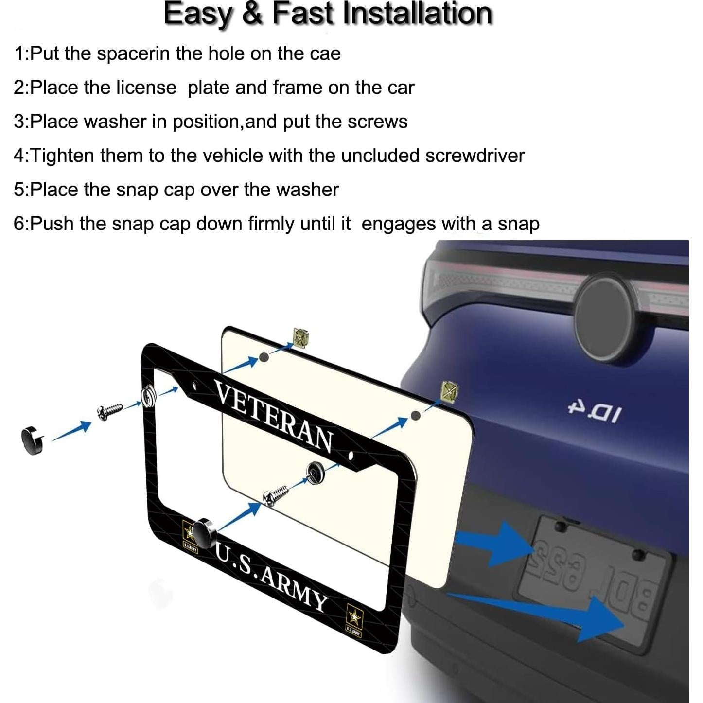 Marco de Placa de Licencia BOARLIDA Acero Inoxidable 30.5x15.2cm