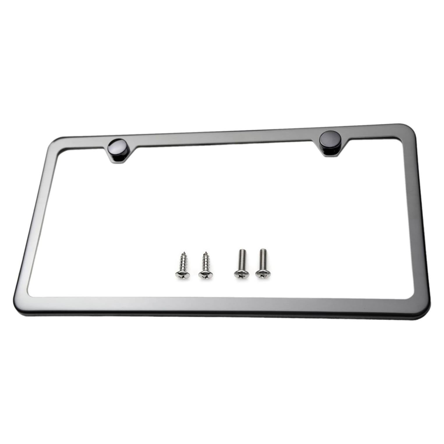 Marco de Placa de Licencia LFPartS Acero Inoxidable Negro