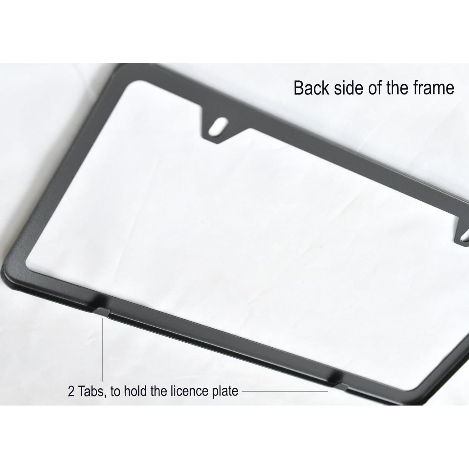 Marco de Placa de Licencia LFPartS Acero Inoxidable Negro