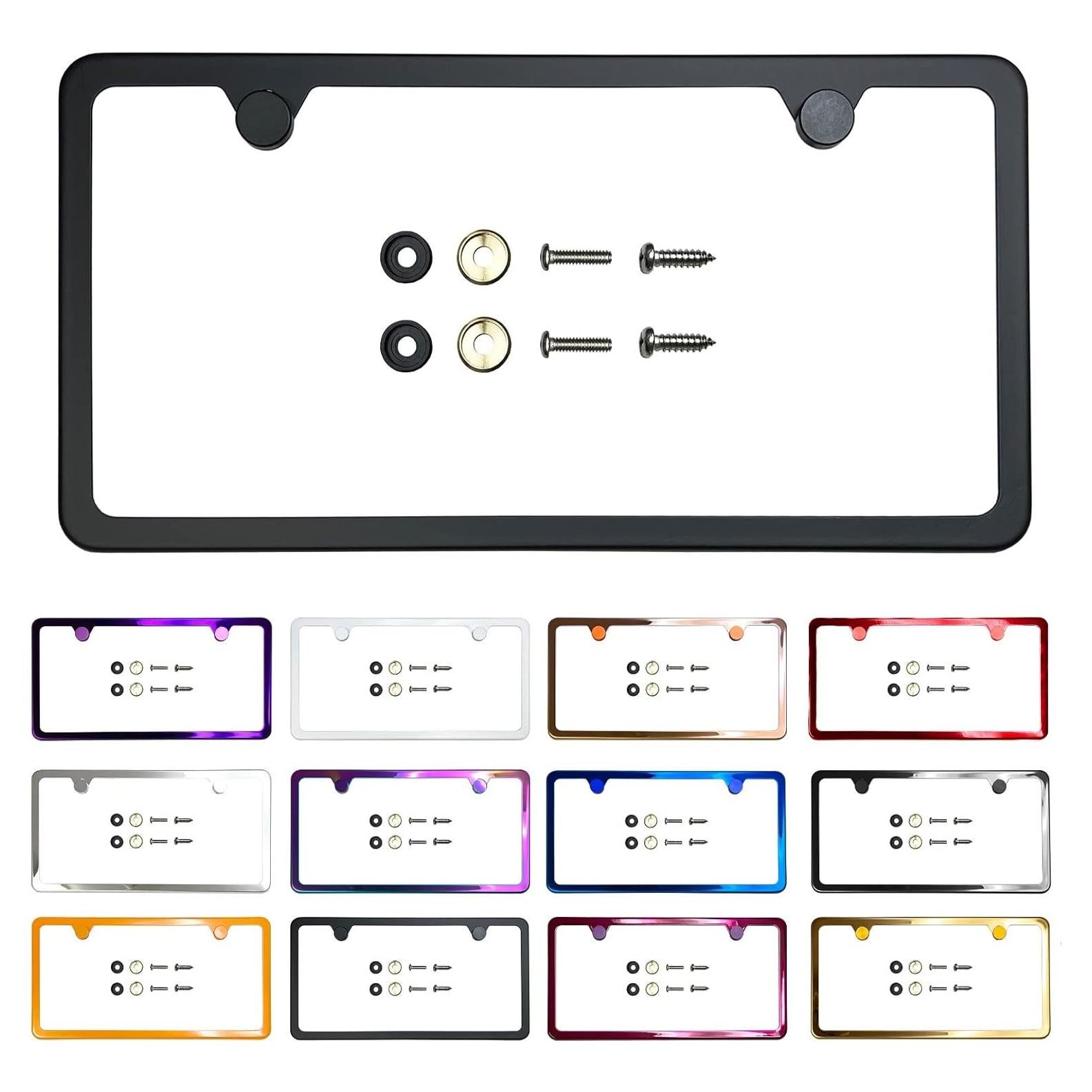 Marco de Placa de Licencia FAIPART Slim Negro Mate Universal