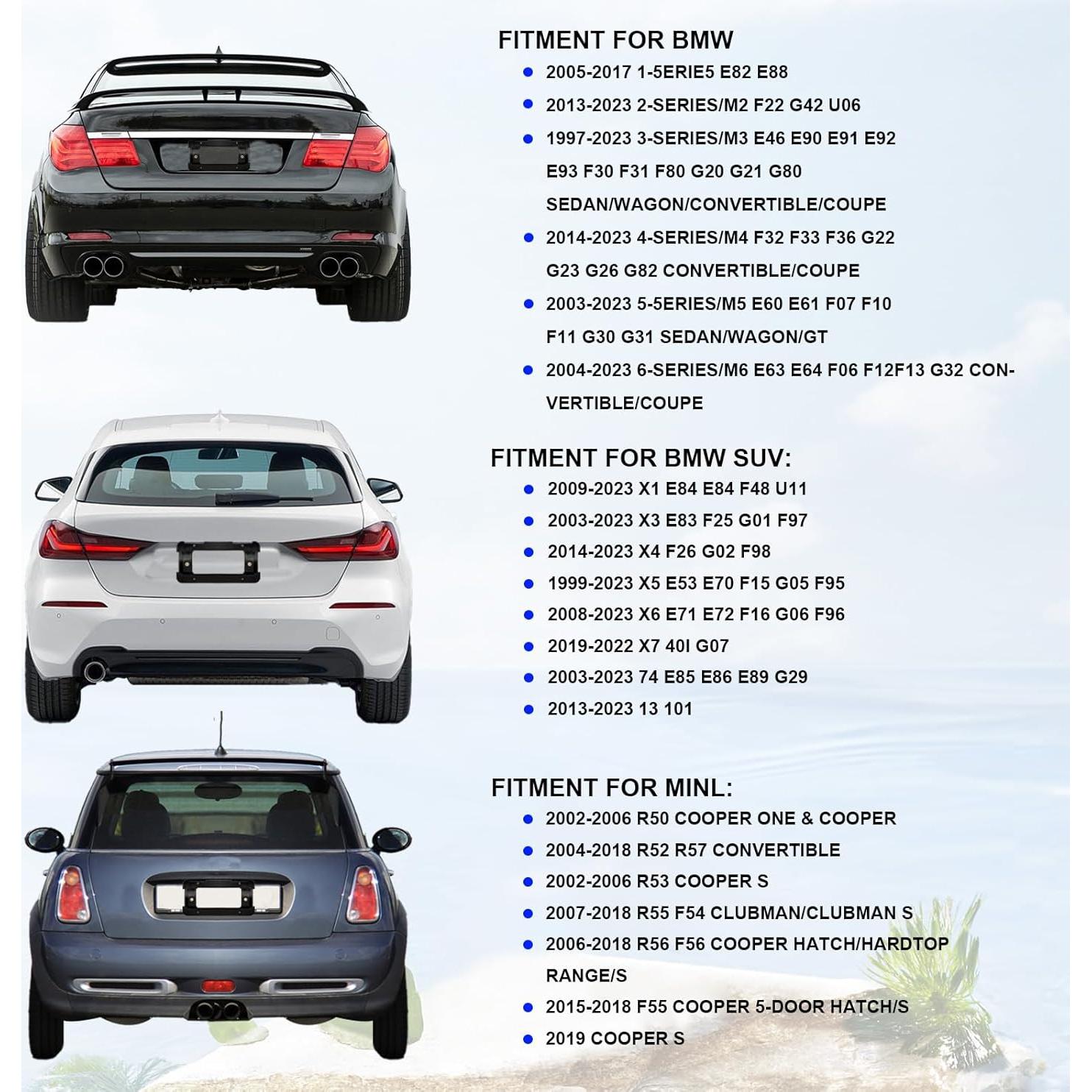 Marco de Placa de Licencia Trasera Vrasly para BMW y Mini Cooper