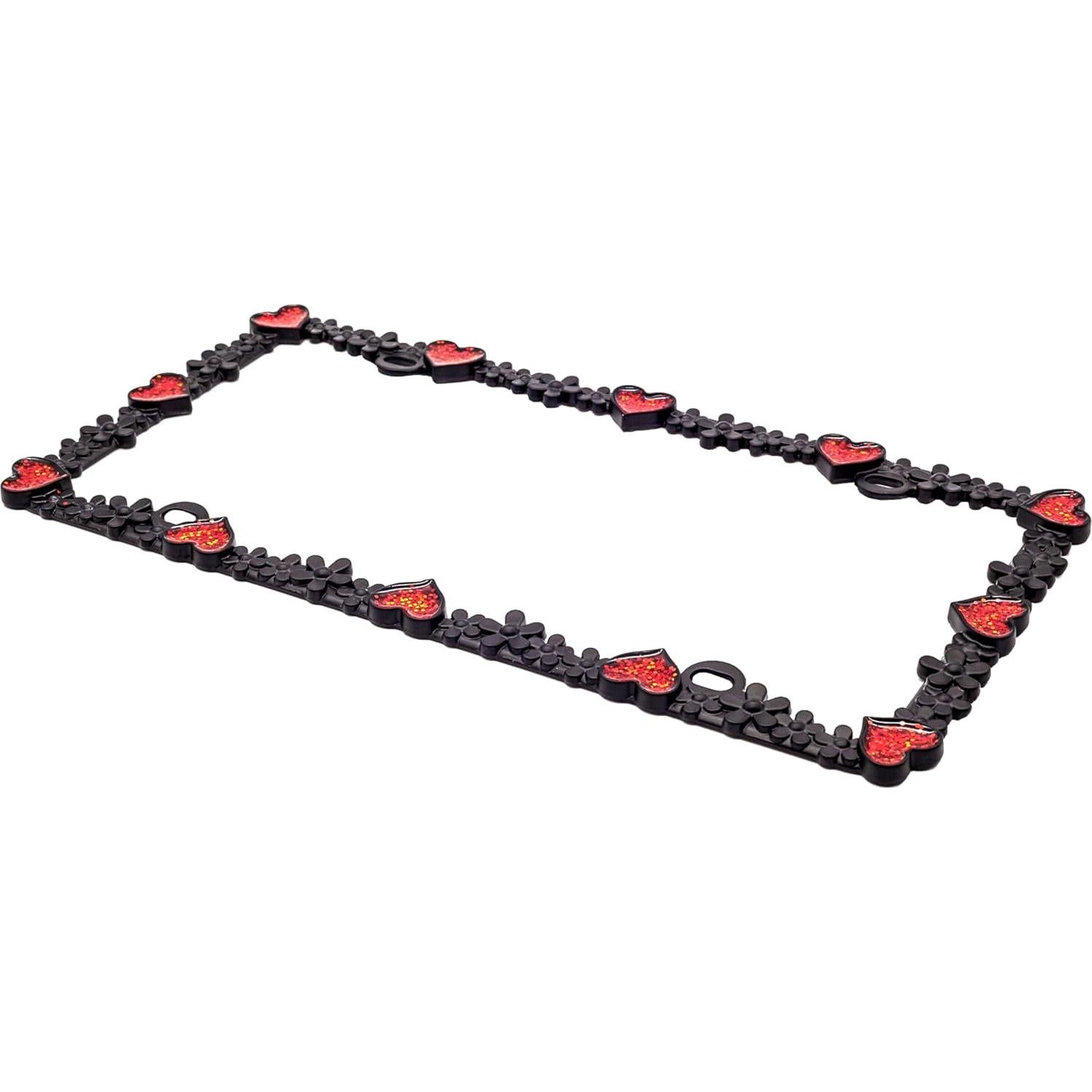 Marco de Placa de Licencia Creathome Corazón 3D Metal 30.5x15.2cm