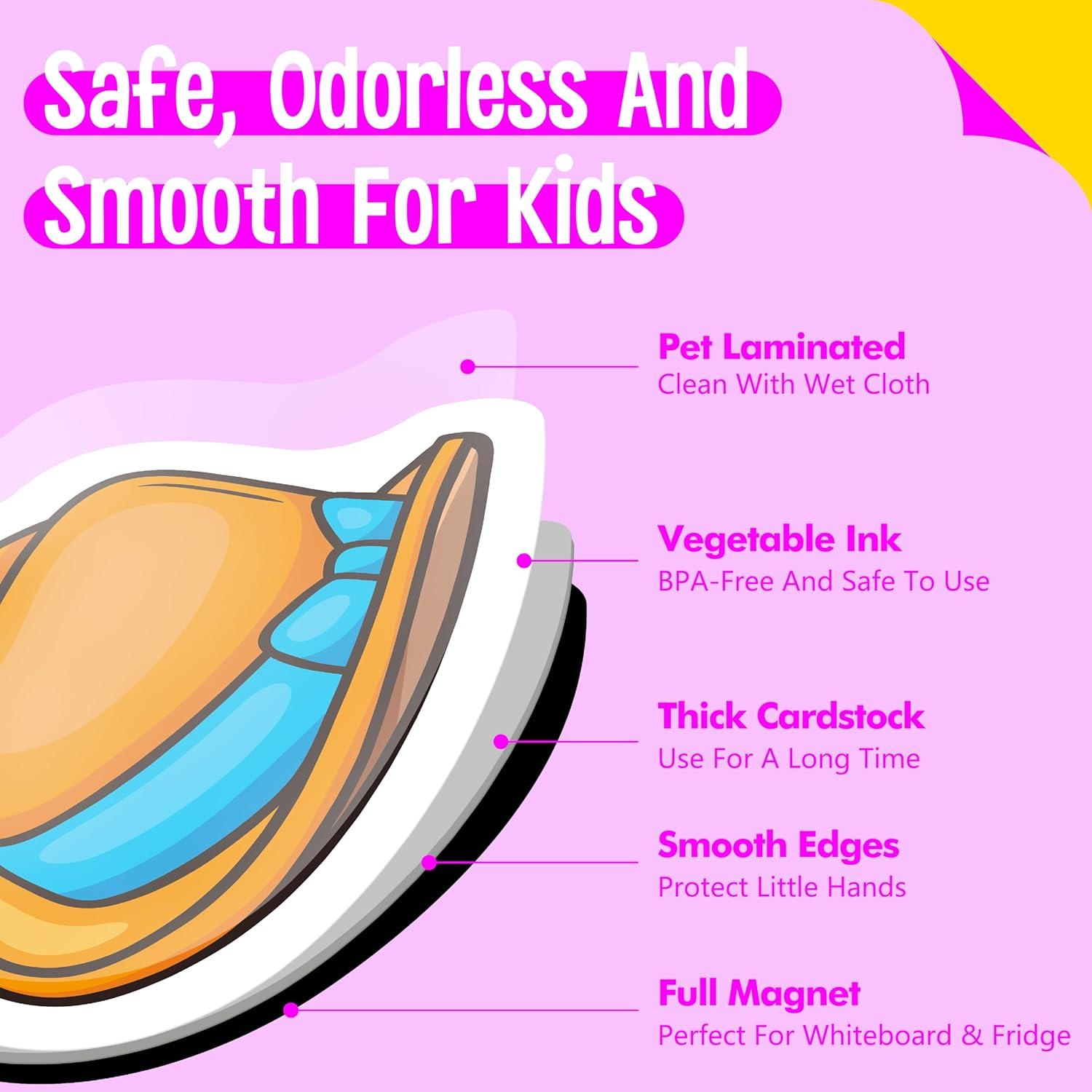 50 Imanes de Objetos CVC SpriteGru para Aprendizaje Infantil