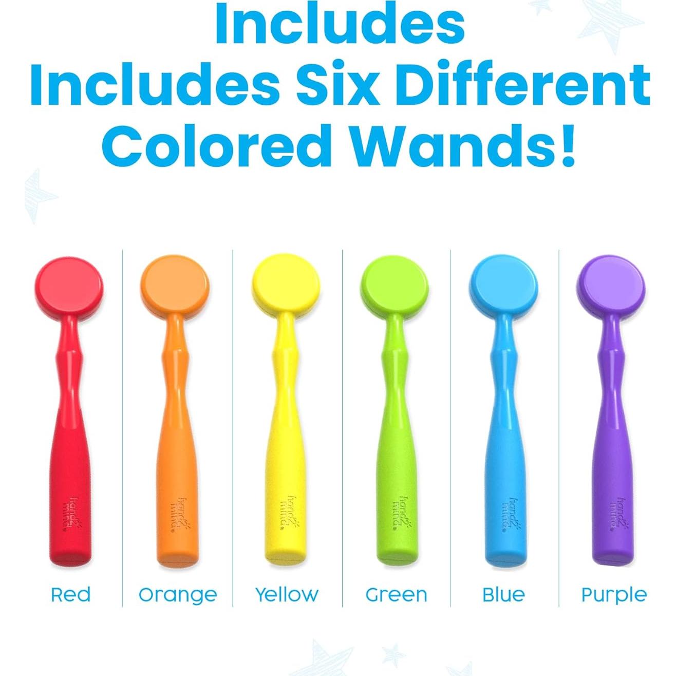 hand2mind Elkonin Boxes Magnetic Dry Erase Boards Set (Set of 8) & Magnetic Wands for Kids, Magnet Wands (Set of 6) & Lowercase Alphabet Chips, Toddler Learning Letters for Spelling