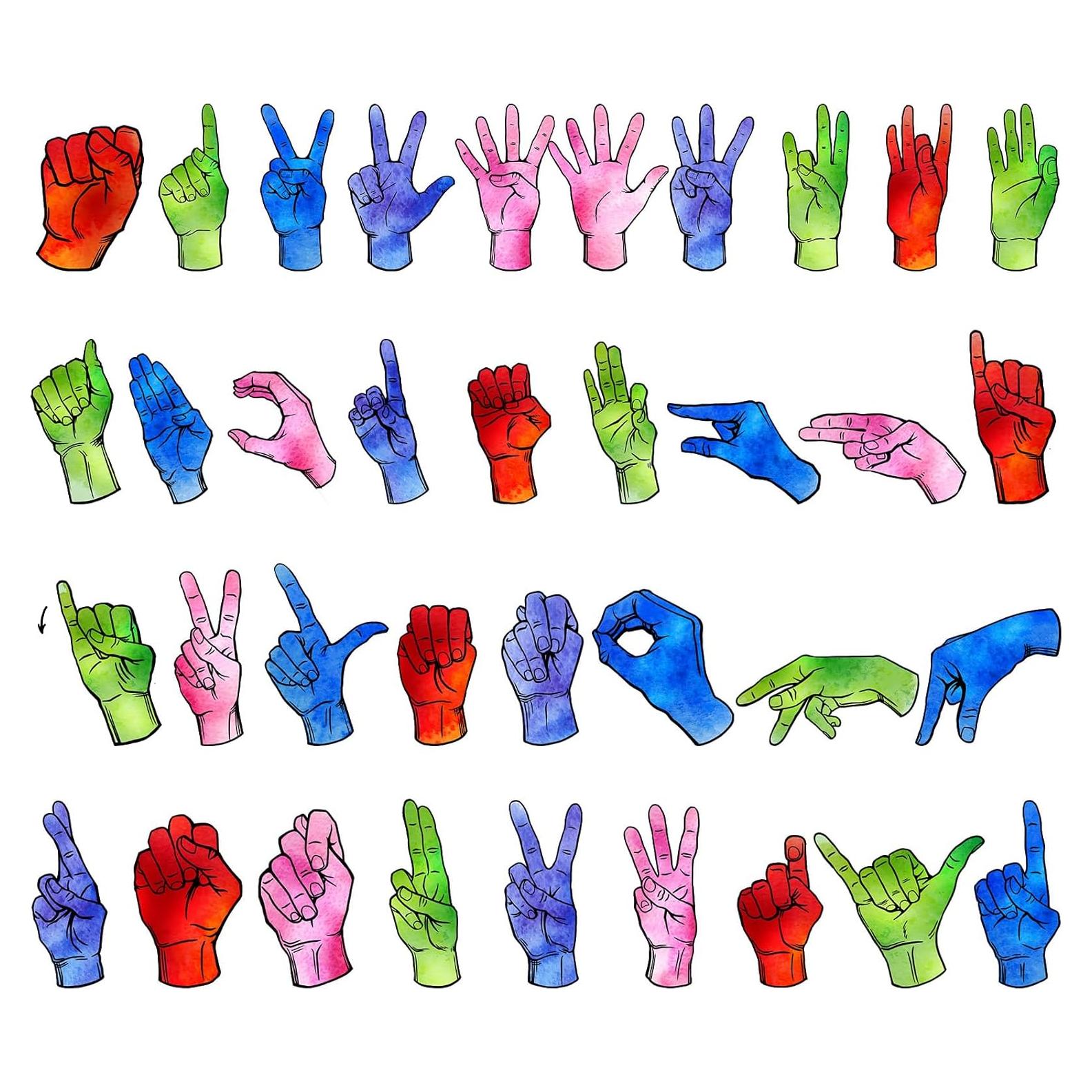 Imágenes Magnéticas ASL Kanayu 36 Piezas Alfabeto y Números