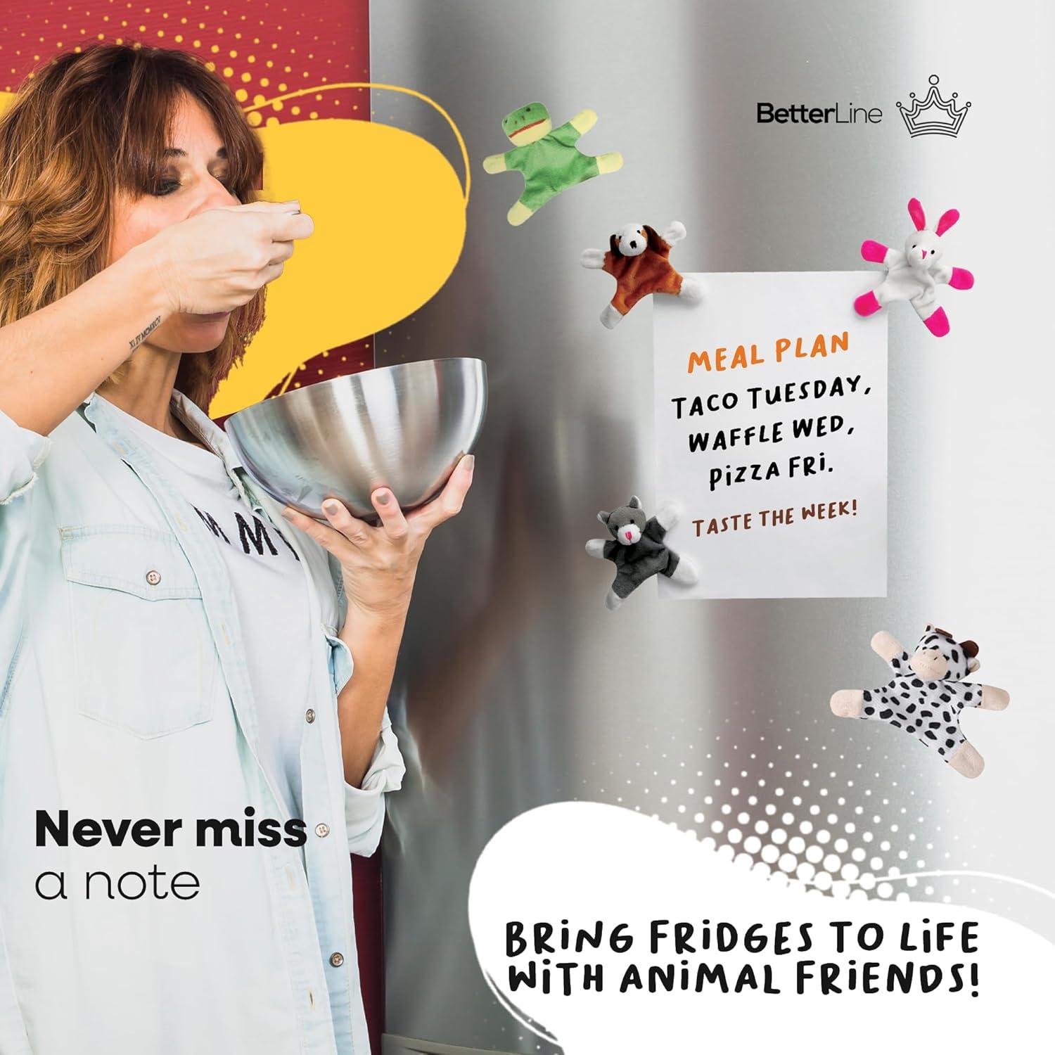 Imanes de Nevera Educativos BetterLine - Animales de Peluche 8 Piezas