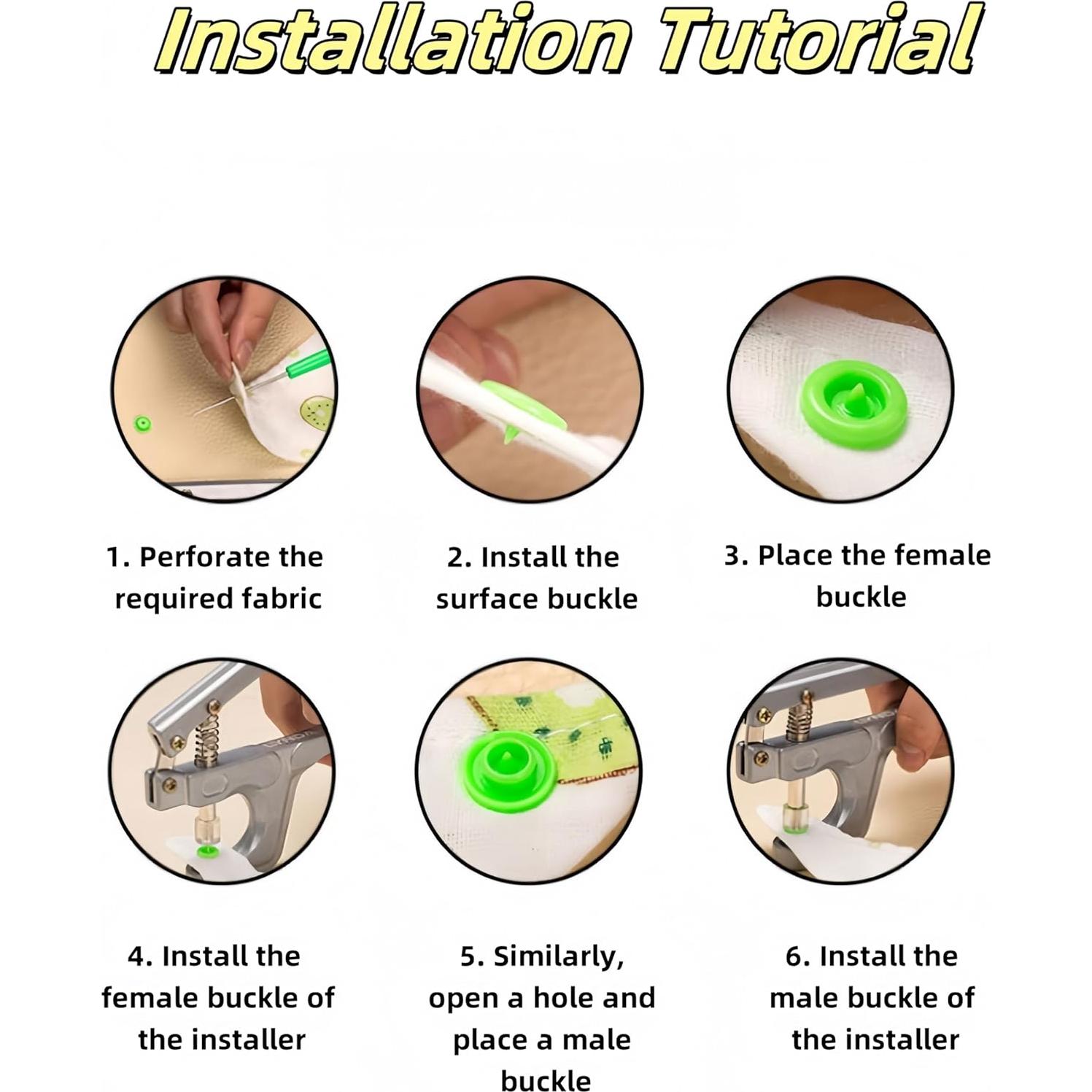 Kit de Alicates de Presión Beipof para Manualidades de Ropa