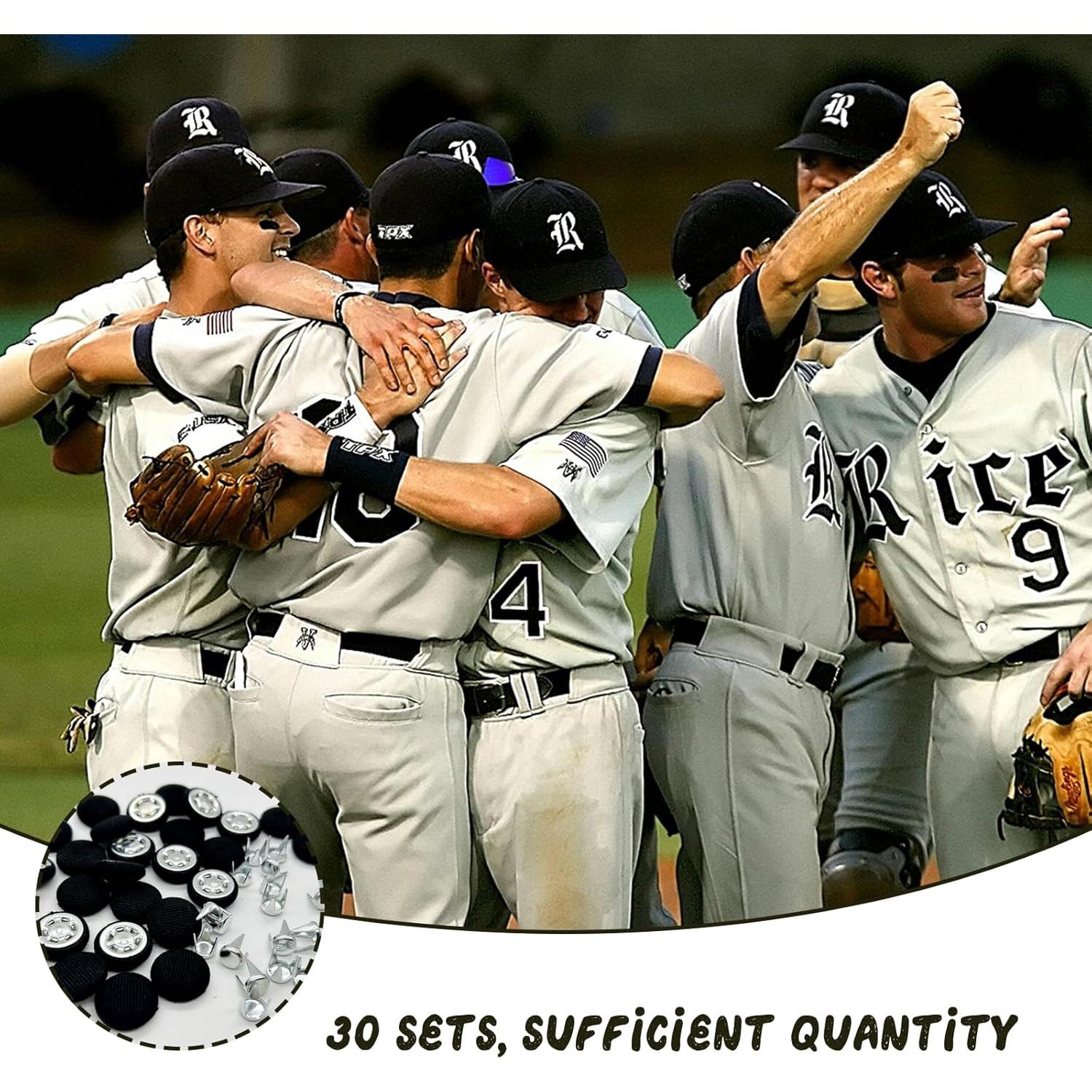 30 Botones a Presión para Gorras Wzttdm - Reemplazo Negro