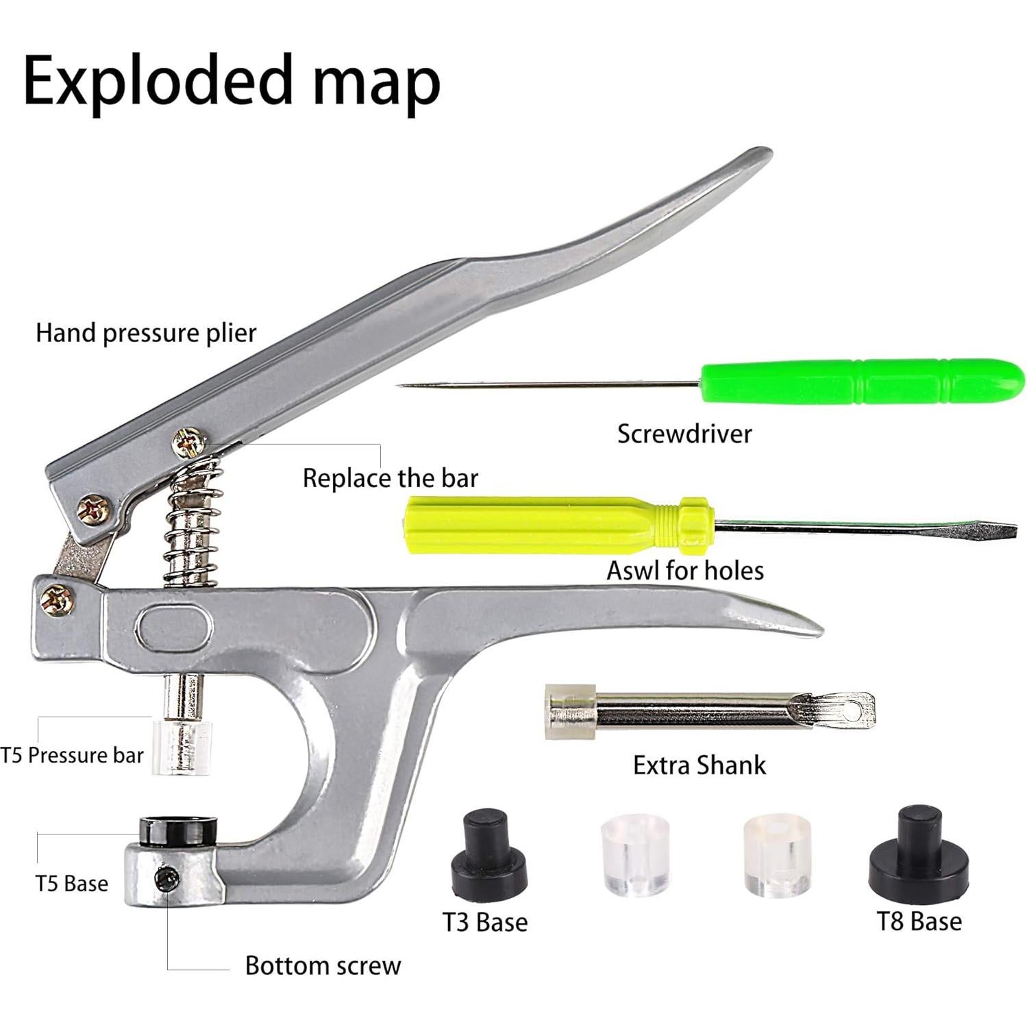 Kit de Botones a Presión Efivs Arts 500 Juegos 12mm 25 Colores