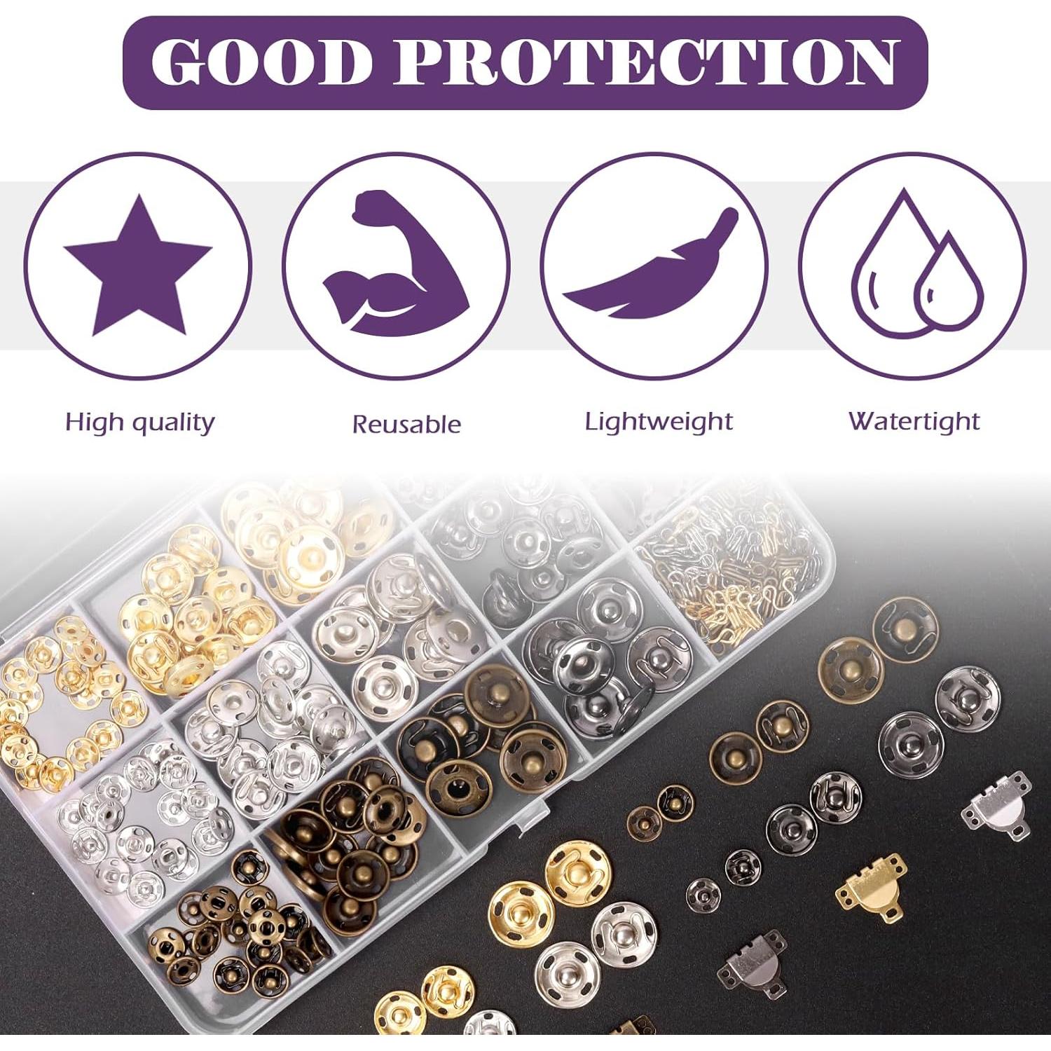 Kit de Costura Swpeet 152Pares Ganchos y Ojos de Metal