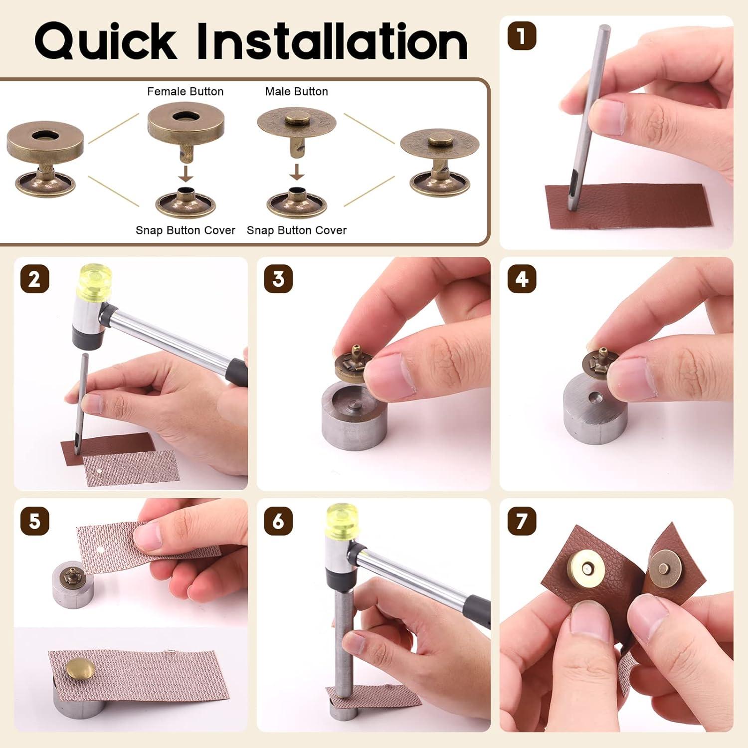 Conjunto de 30 Botones Magnéticos Negros 14mm Wokape