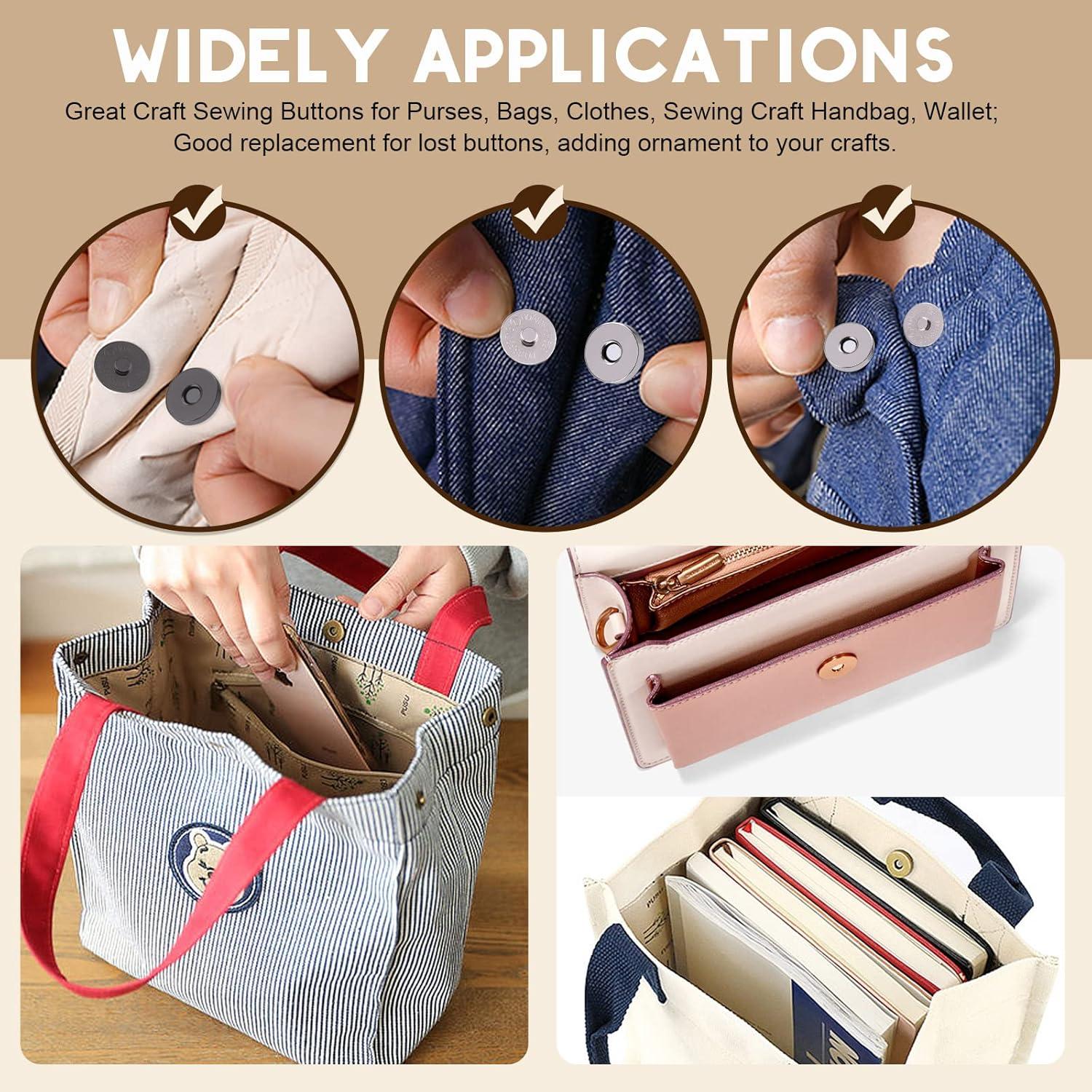 Conjunto de 30 Botones Magnéticos Negros 14mm Wokape