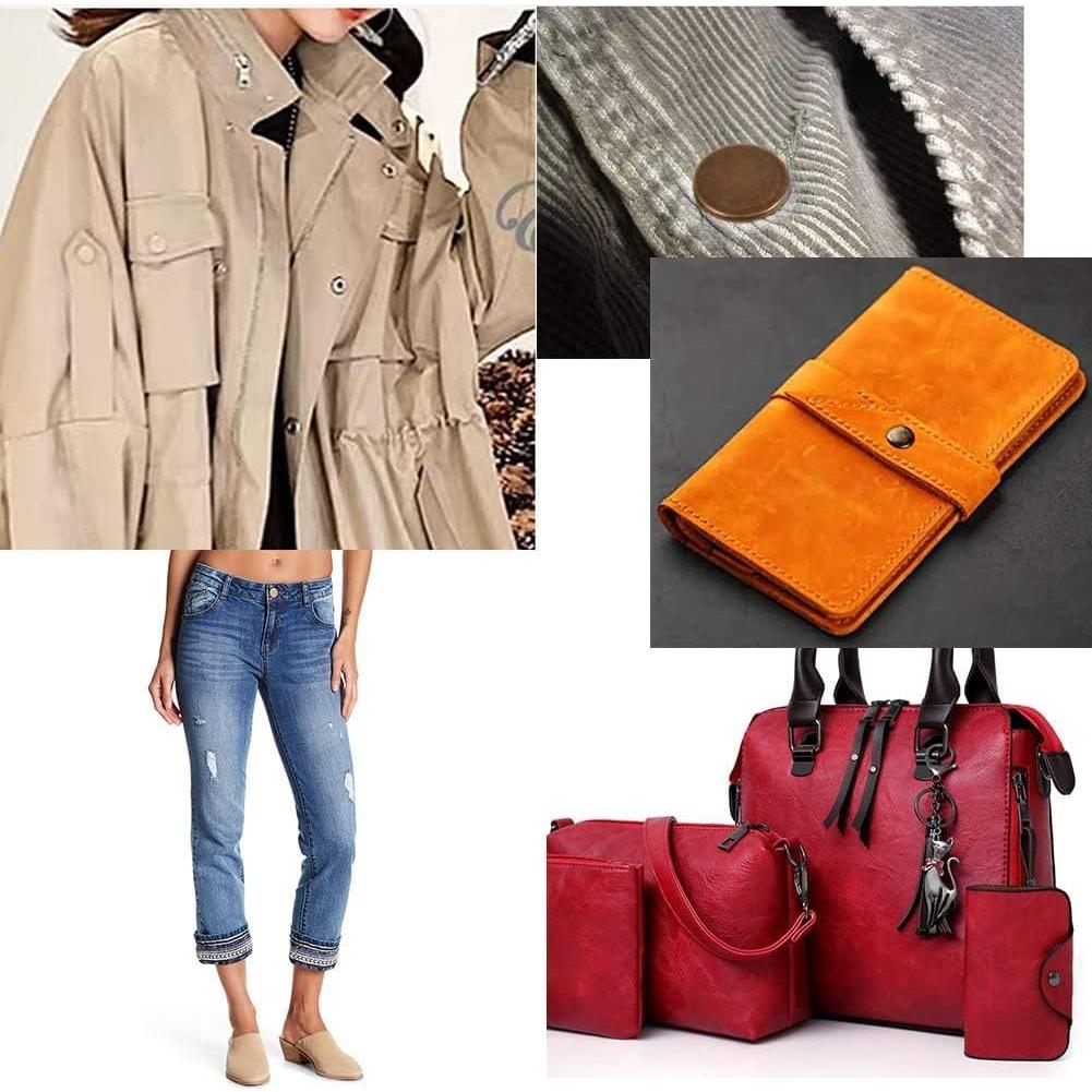 Kit de Botones de Lona 350pcs MejorJonny Acero Inoxidable 15mm