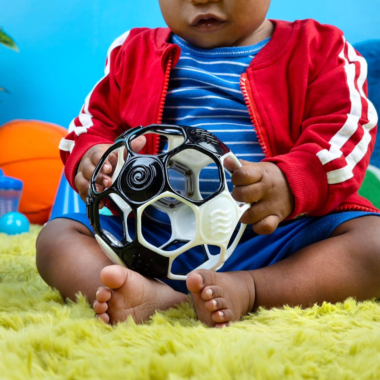 Pelota Rattling Grippin' Goals Bright Starts - Negro y Blanco