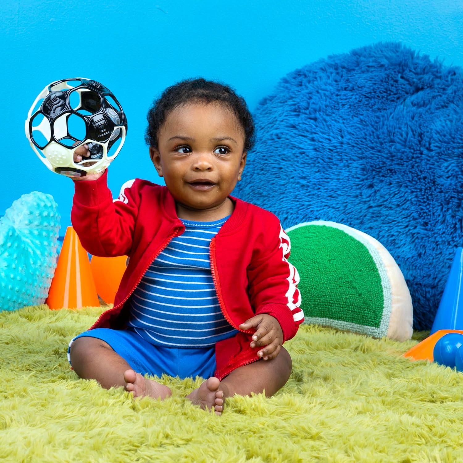 Pelota Rattling Grippin' Goals Bright Starts - Negro y Blanco