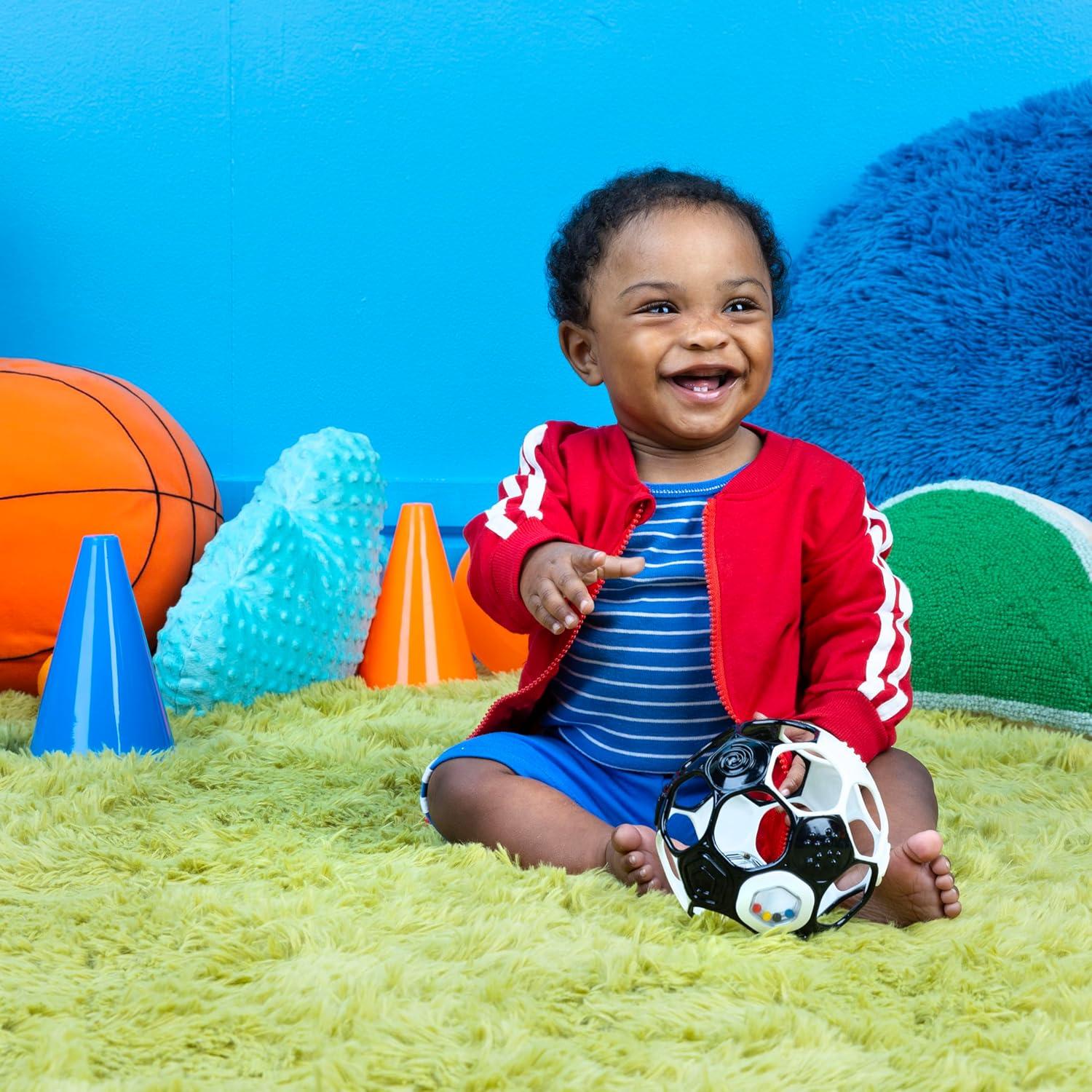 Pelota Rattling Grippin' Goals Bright Starts - Negro y Blanco