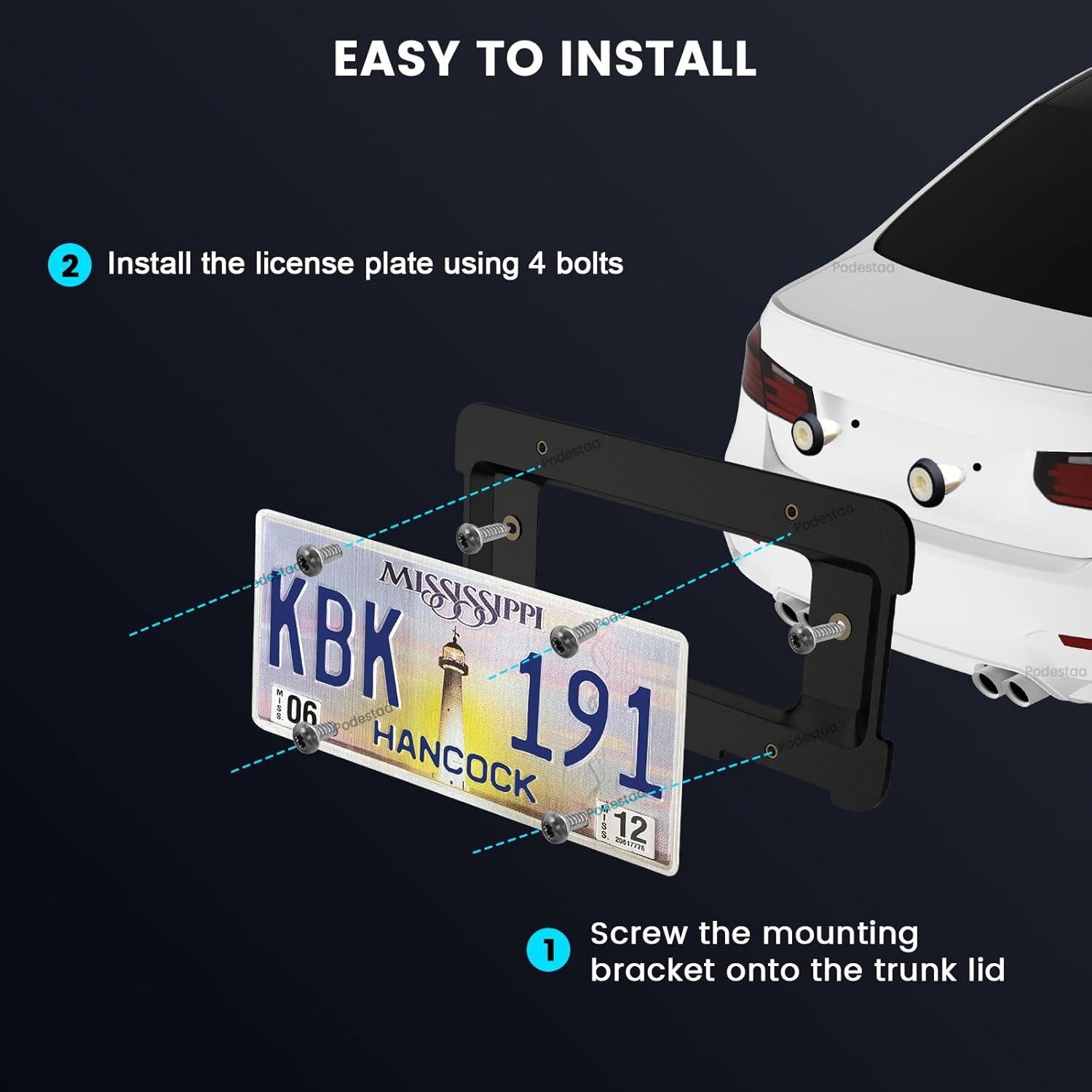 Soporte de Matrícula Trasero Podestaa para BMW y Mini Cooper