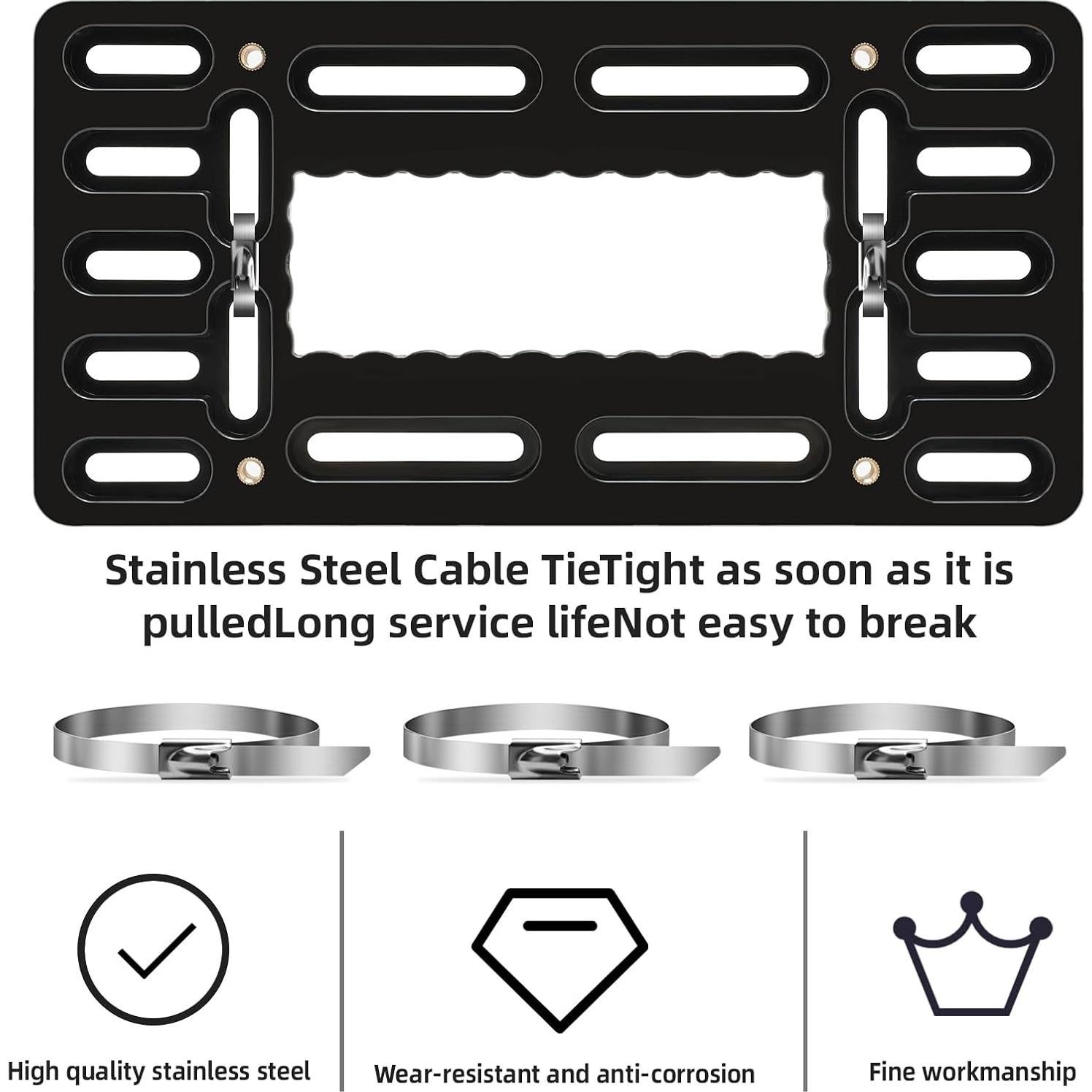Soporte de Placa de Licencia Frontal XCLPF Negro Universal
