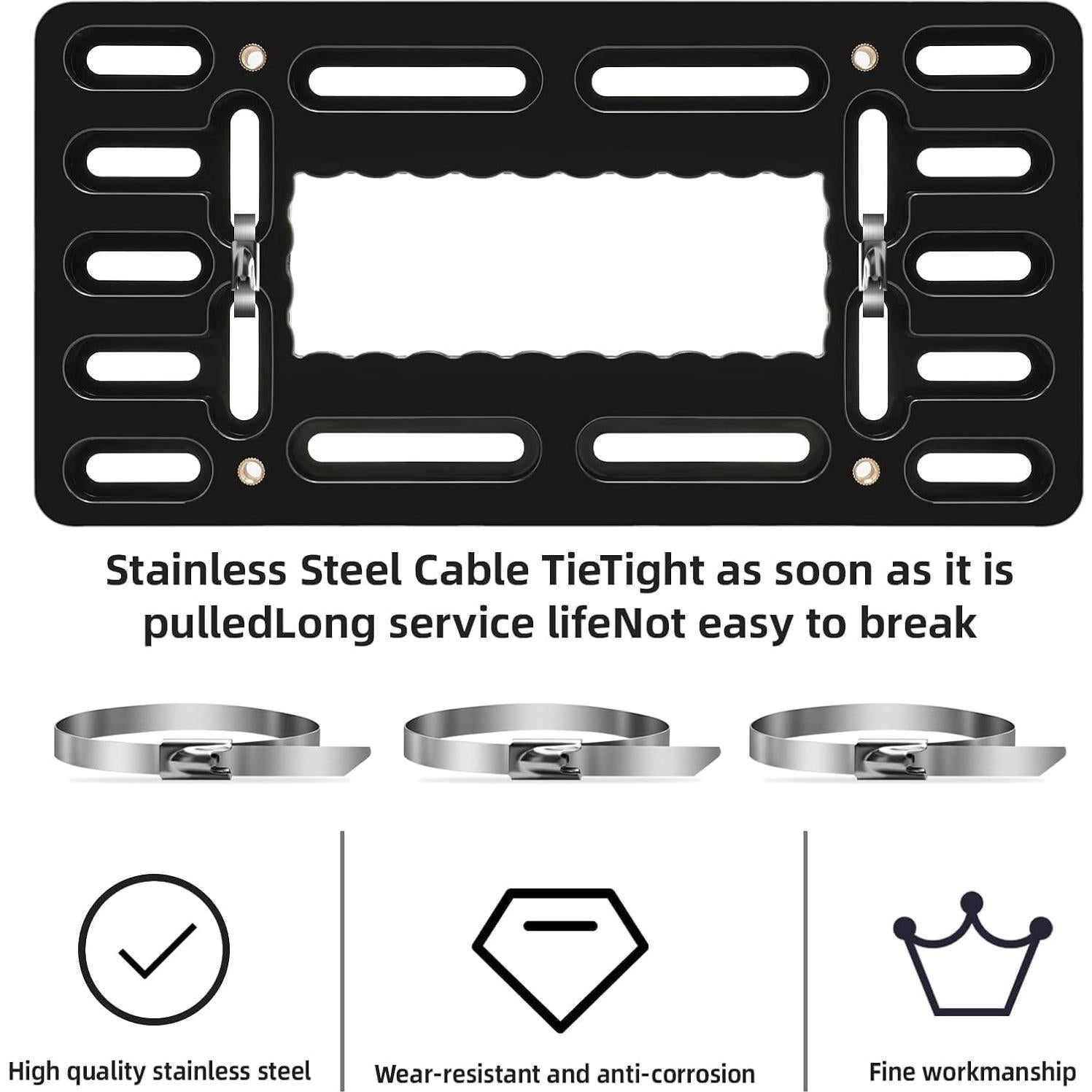 Soporte de Placa de Licencia Frontal XCLPF Negro Universal