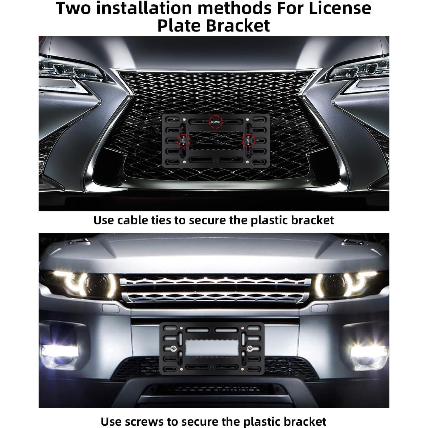 Soporte de Placa de Licencia Frontal XCLPF Negro Universal