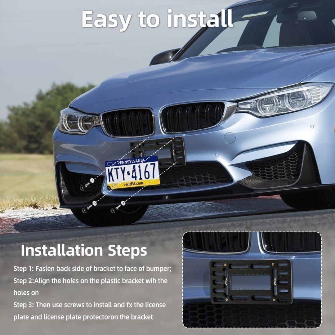 Soporte de Placa de Licencia Frontal XCLPF Negro Universal