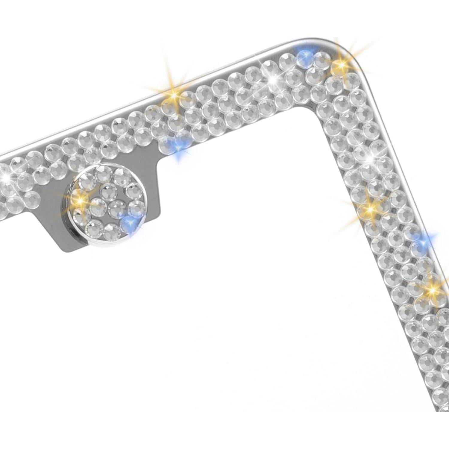 Marco de Placa de Licencia Brillante RunOne 2 Pack Acero Inoxidable