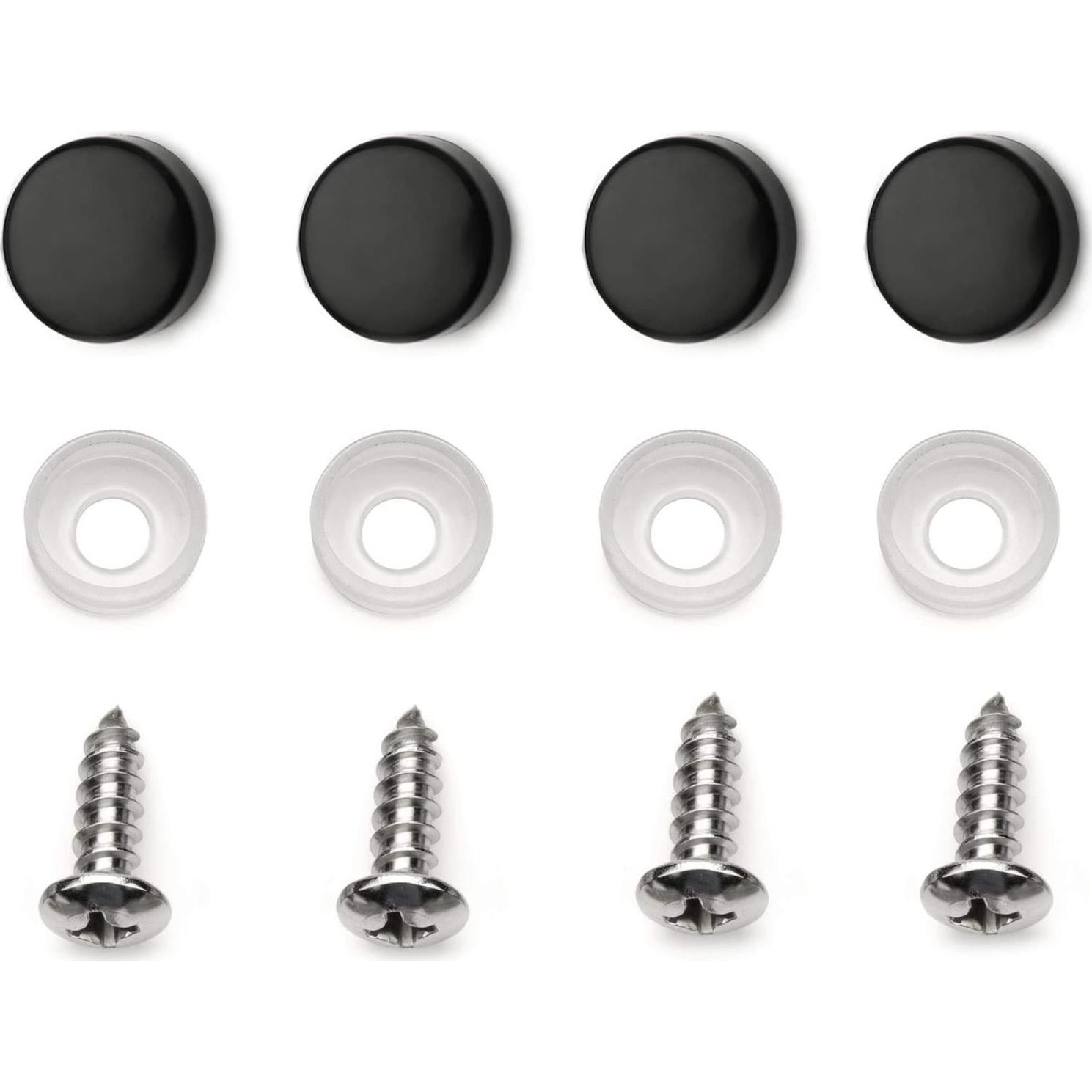 Placa de refuerzo de acero inoxidable LFPartS para matrícula negra