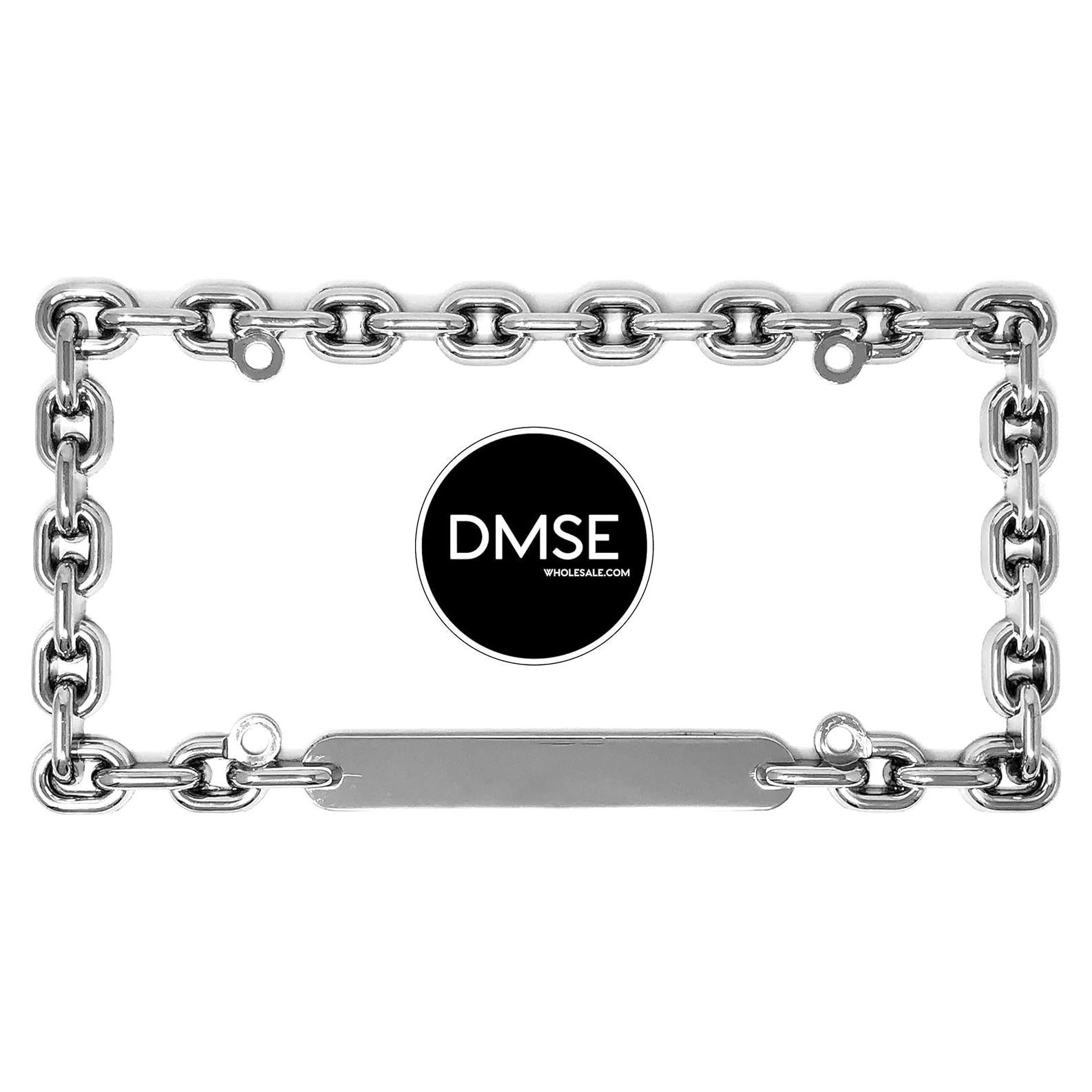 Marco de Placa de Licencia Redondo DMSE Cromado Universal