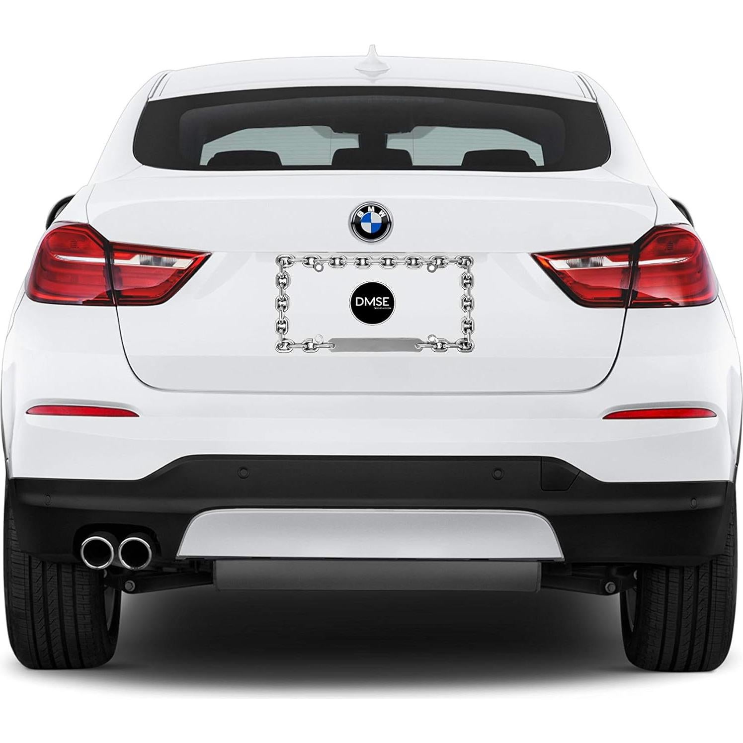 Marco de Placa de Licencia Redondo DMSE Cromado Universal