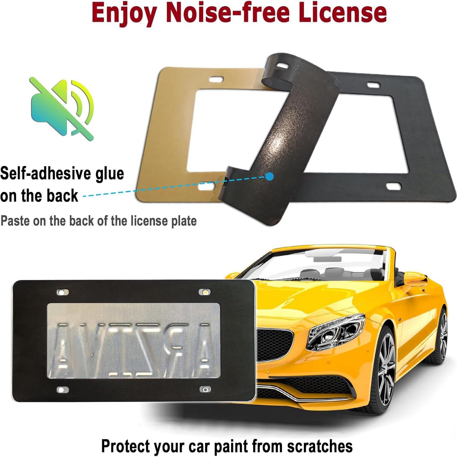 Marco de Placa de Licencia Aluminio Negro YoUoY - Paquete de 2