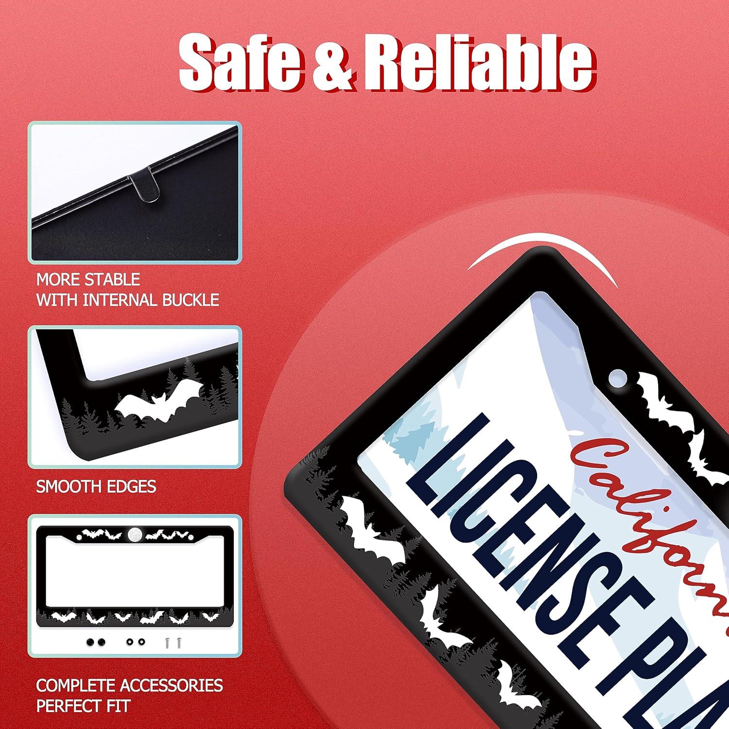 Marco de Placa de Licencia GORSNKYE Acero Inoxidable 31.2x16cm