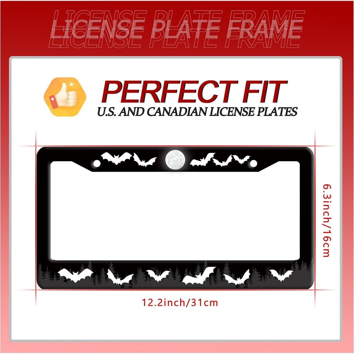 Marco de Placa de Licencia GORSNKYE Acero Inoxidable 31.2x16cm