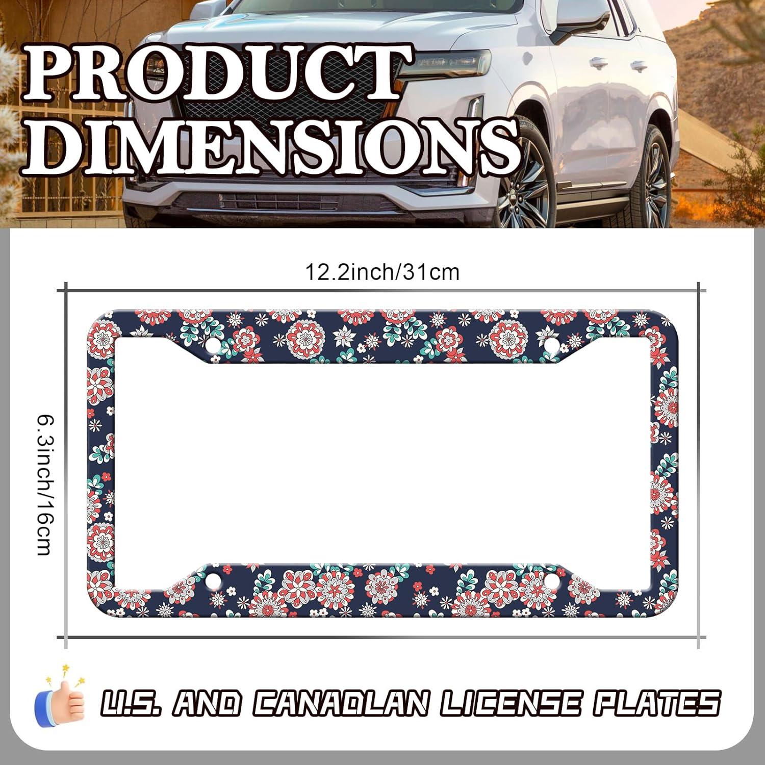 Marcos de Placas de Licencia HCSS - Paquete de 2, Aluminio, 30.5x15.2 cm