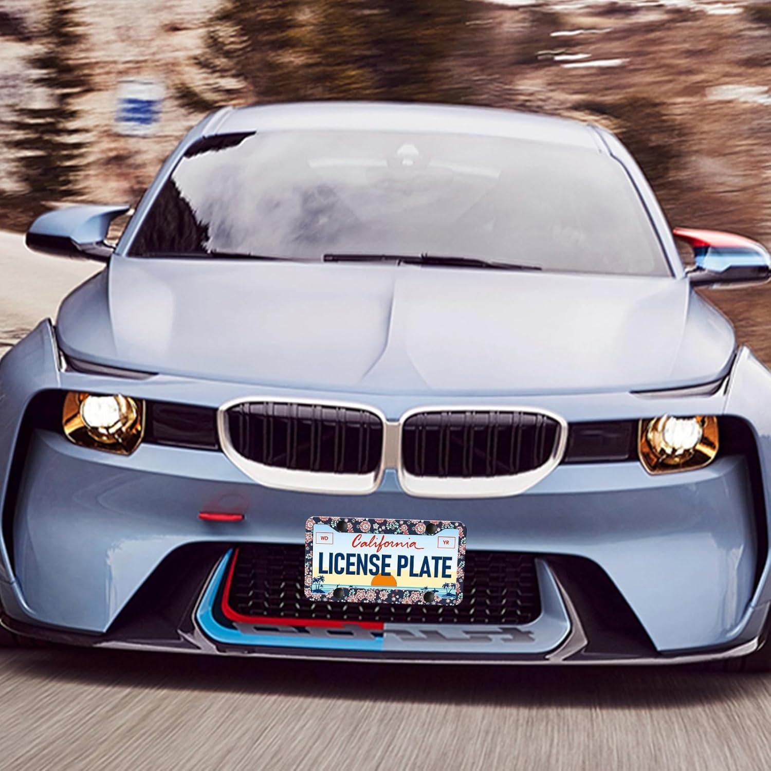 Marcos de Placas de Licencia HCSS - Paquete de 2, Aluminio, 30.5x15.2 cm